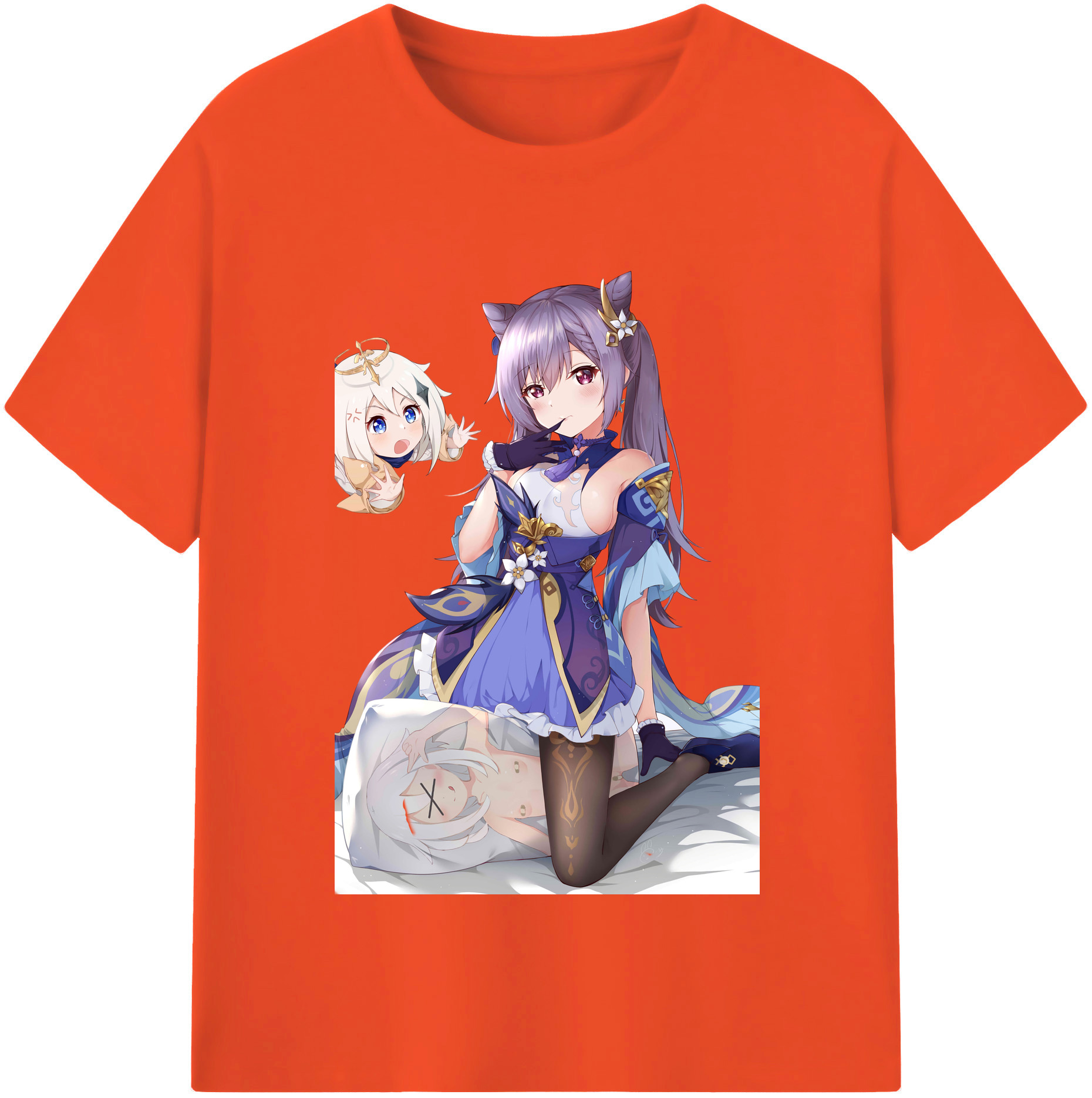 げんし神 刻晴 こくせい genshin Kokusei 綿100％半袖Tシャツ（フロントプリント）