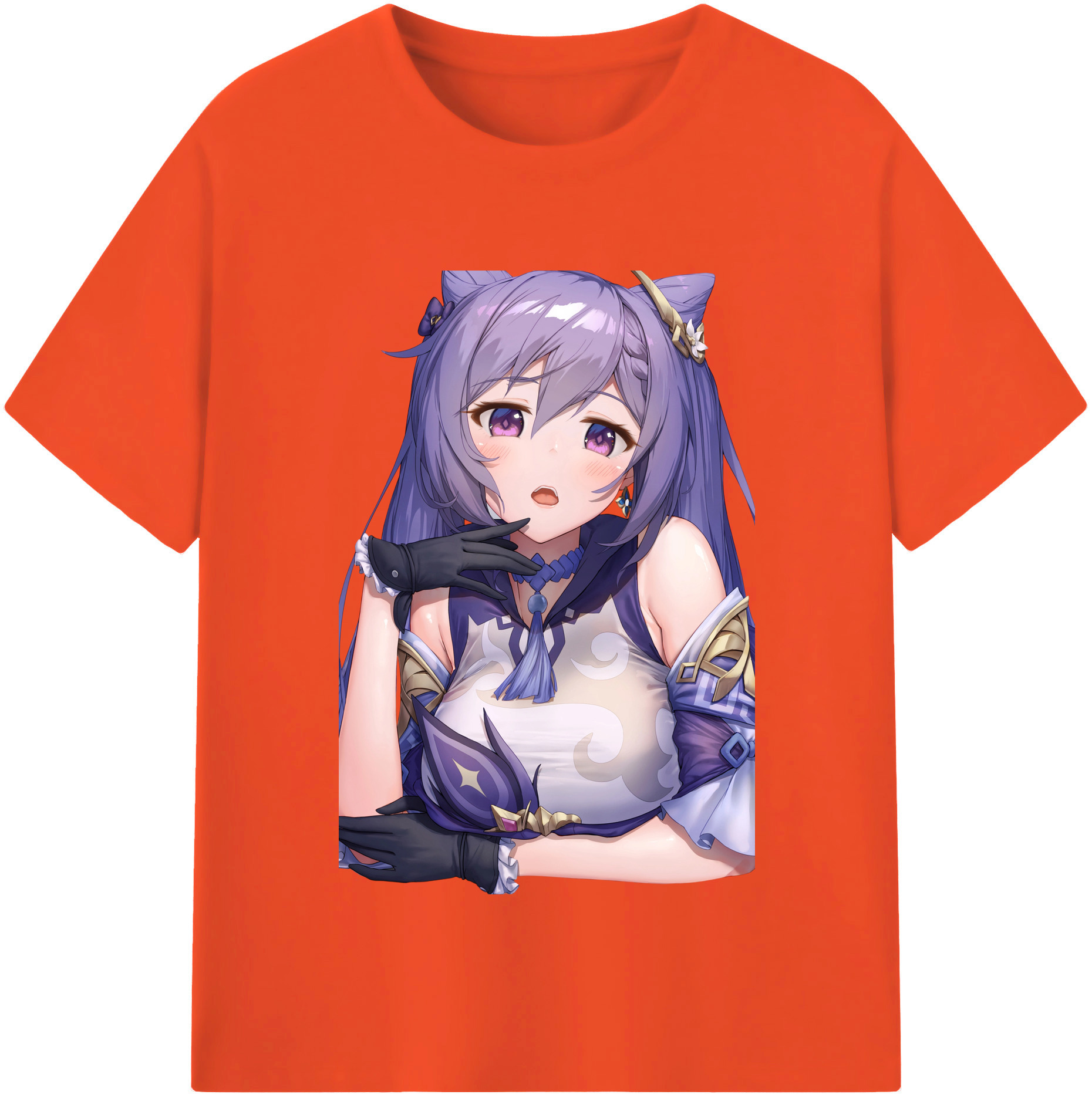 げんし神 刻晴 こくせい genshin Kokusei 綿100％半袖Tシャツ（フロントプリント）