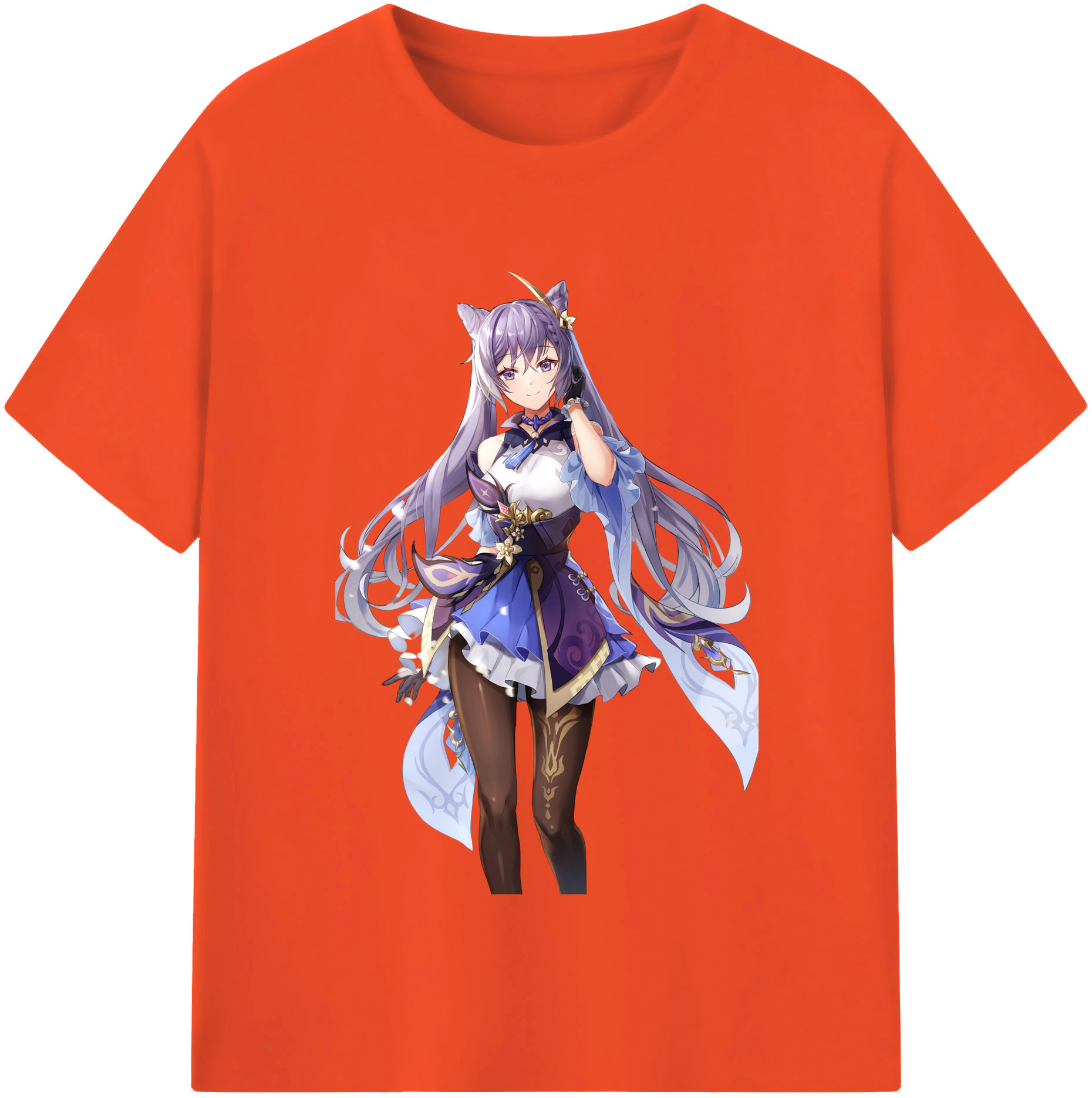 げんし神 刻晴 こくせい genshin Kokusei 綿100％半袖Tシャツ（フロントプリント）