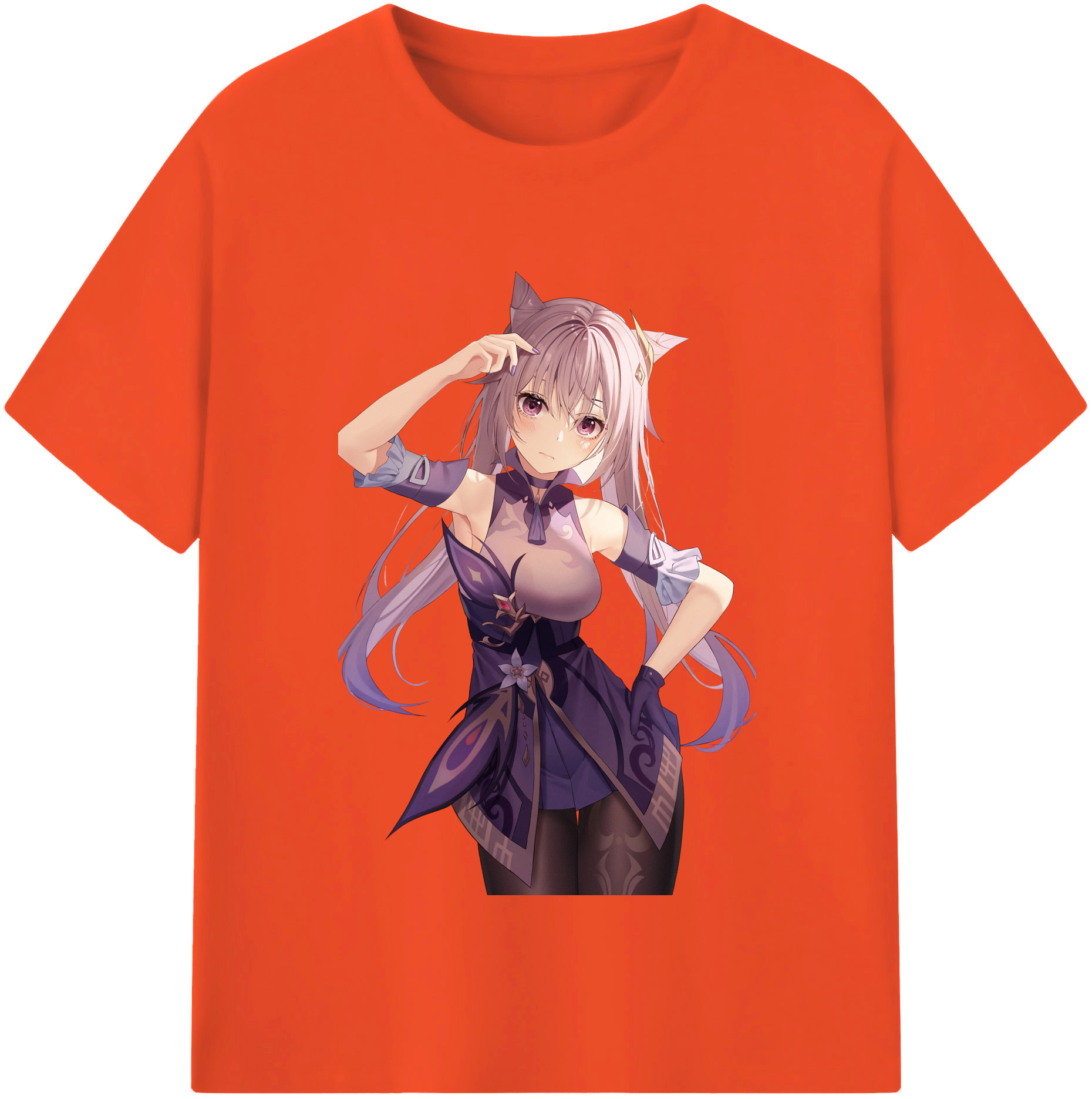 げんし神 刻晴 こくせい genshin Kokusei 綿100％半袖Tシャツ（フロントプリント）
