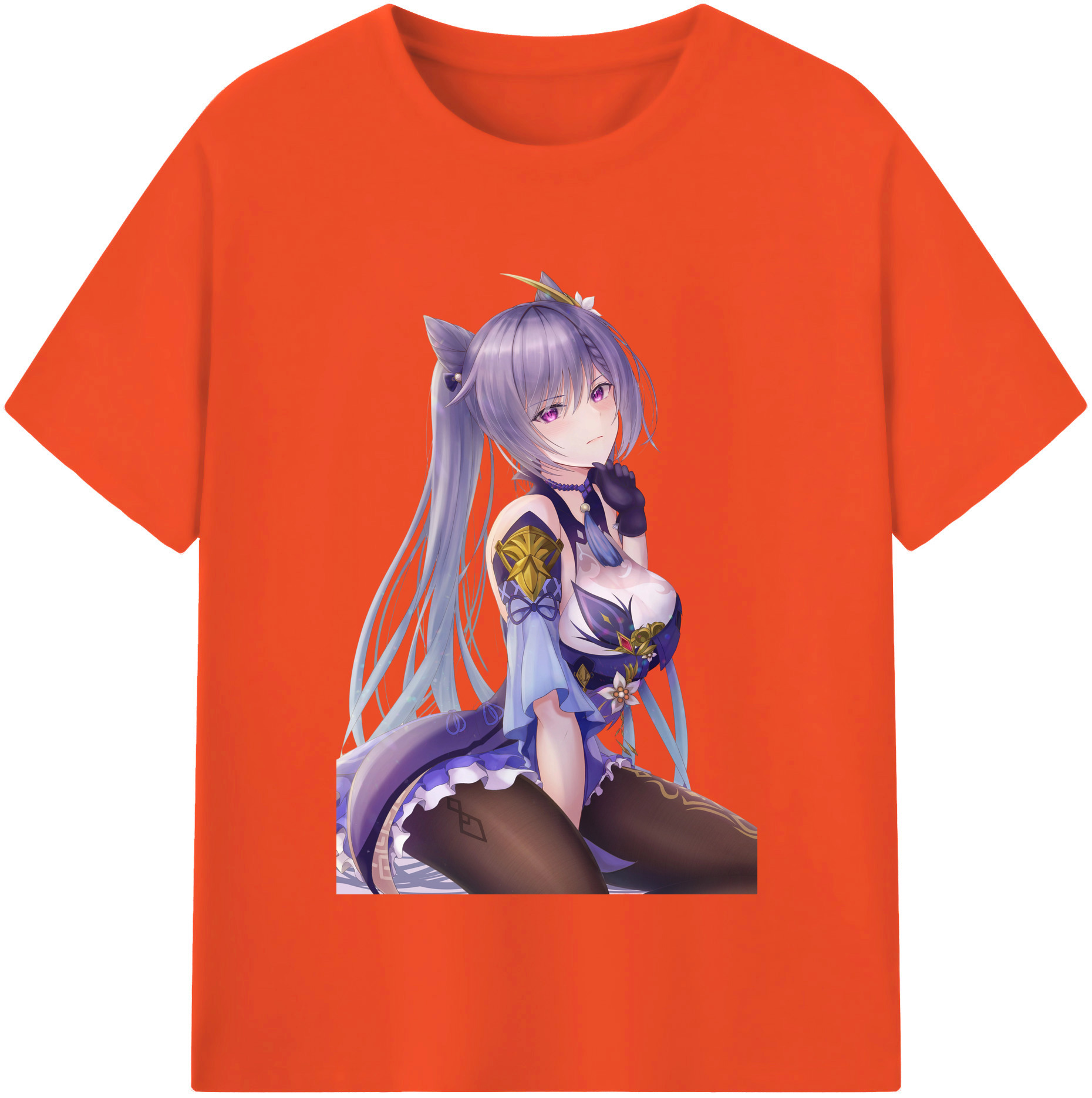 げんし神 刻晴 こくせい genshin Kokusei 綿100％半袖Tシャツ（フロントプリント）
