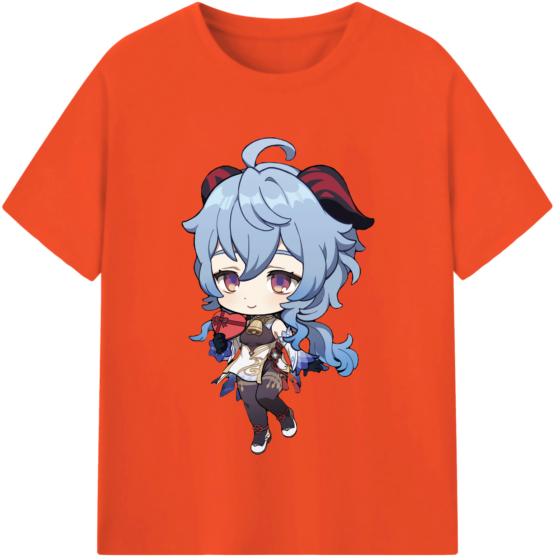 げんし神 甘雨 かんう genshin Ganyu 綿100％半袖Tシャツ（フロントプリント）