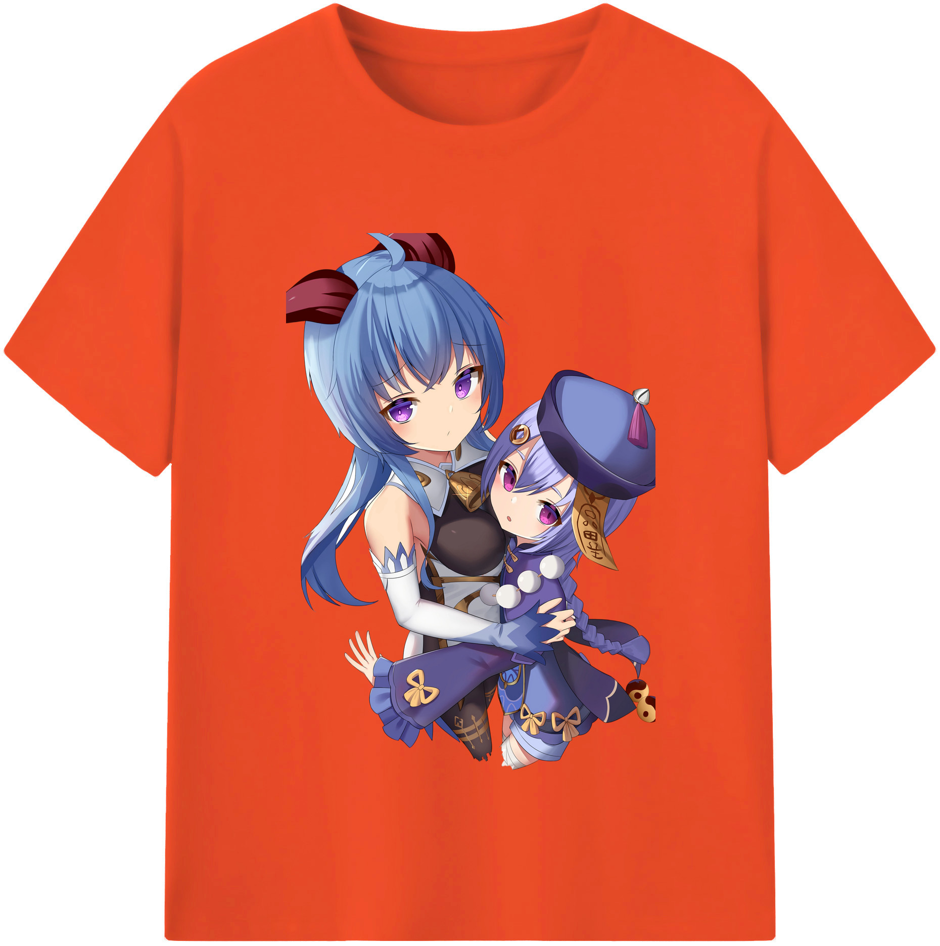 げんし神 甘雨 かんう genshin Ganyu 綿100％半袖Tシャツ（フロントプリント）