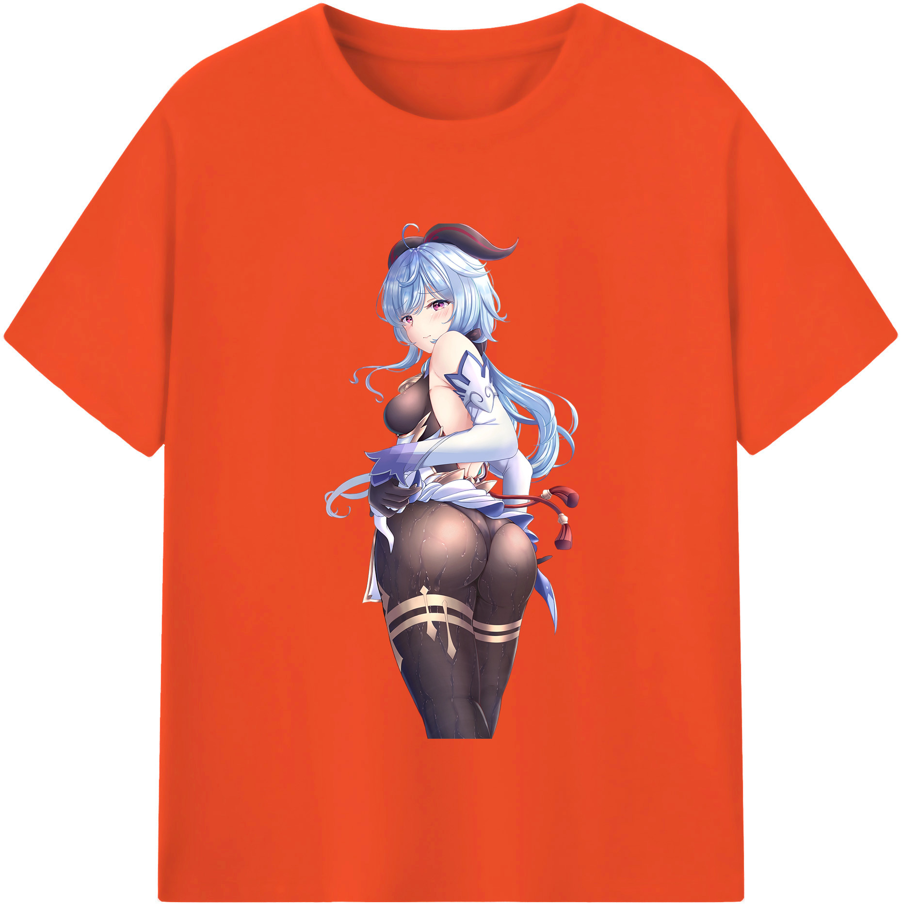 げんし神 甘雨 かんう genshin Ganyu 綿100％半袖Tシャツ（フロントプリント）