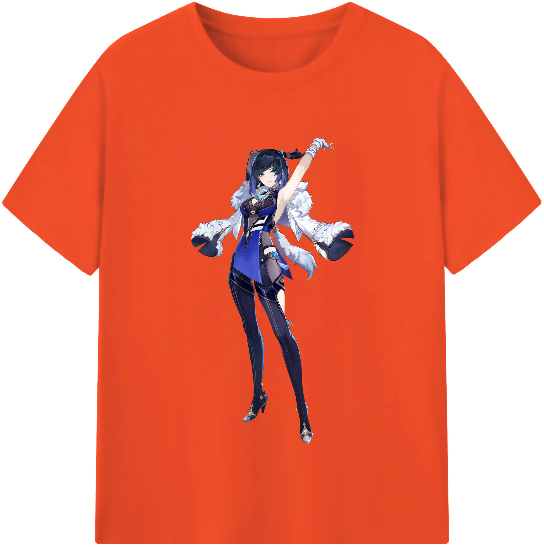 げんし神 夜兰 やらん genshin Yaran 綿100％半袖Tシャツ（フロントプリント）