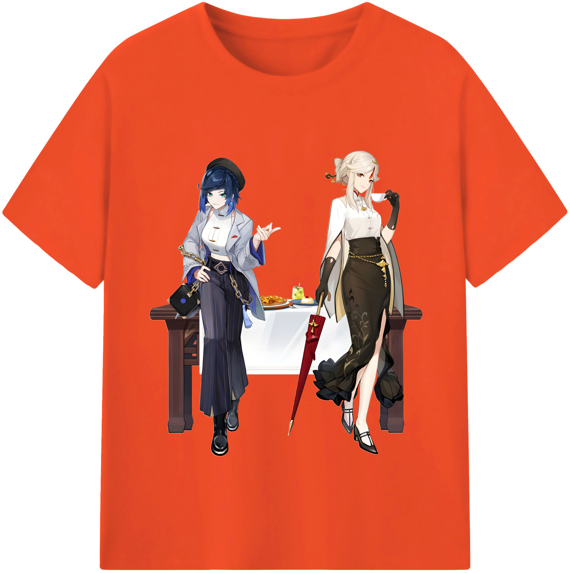 げんし神 夜兰 やらん genshin Yaran 綿100％半袖Tシャツ（フロントプリント）
