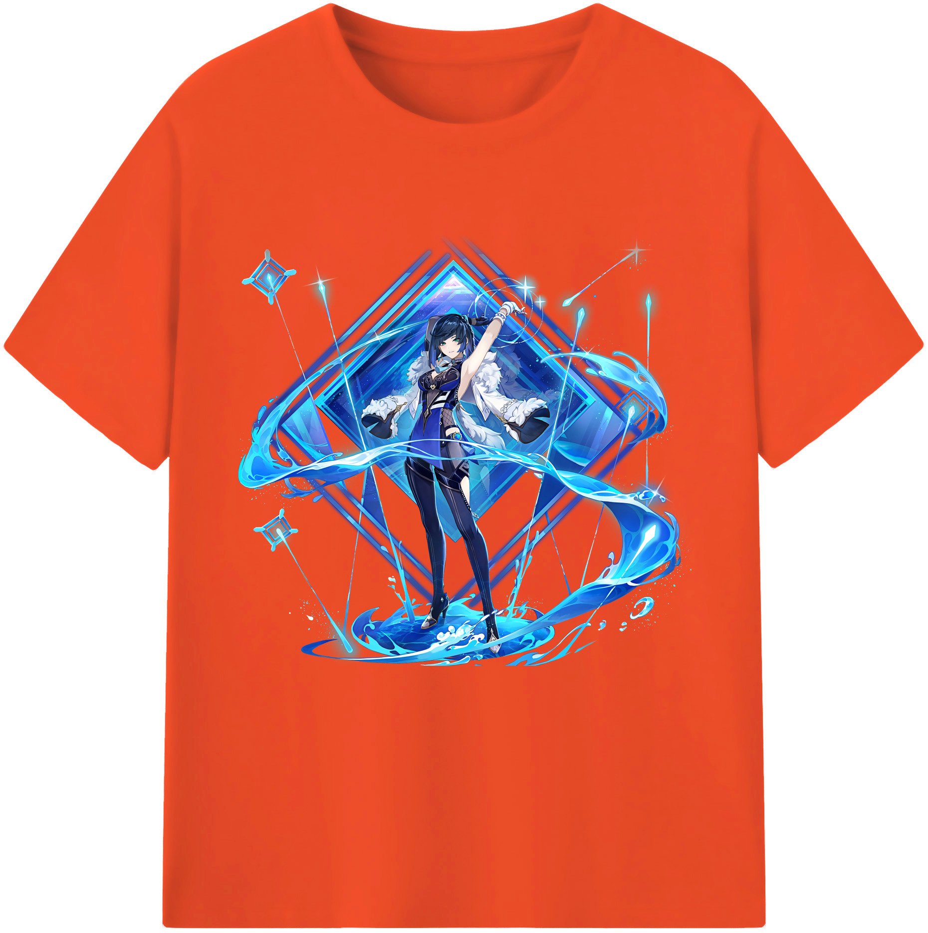 げんし神 夜兰 やらん genshin Yaran 綿100％半袖Tシャツ（フロントプリント）
