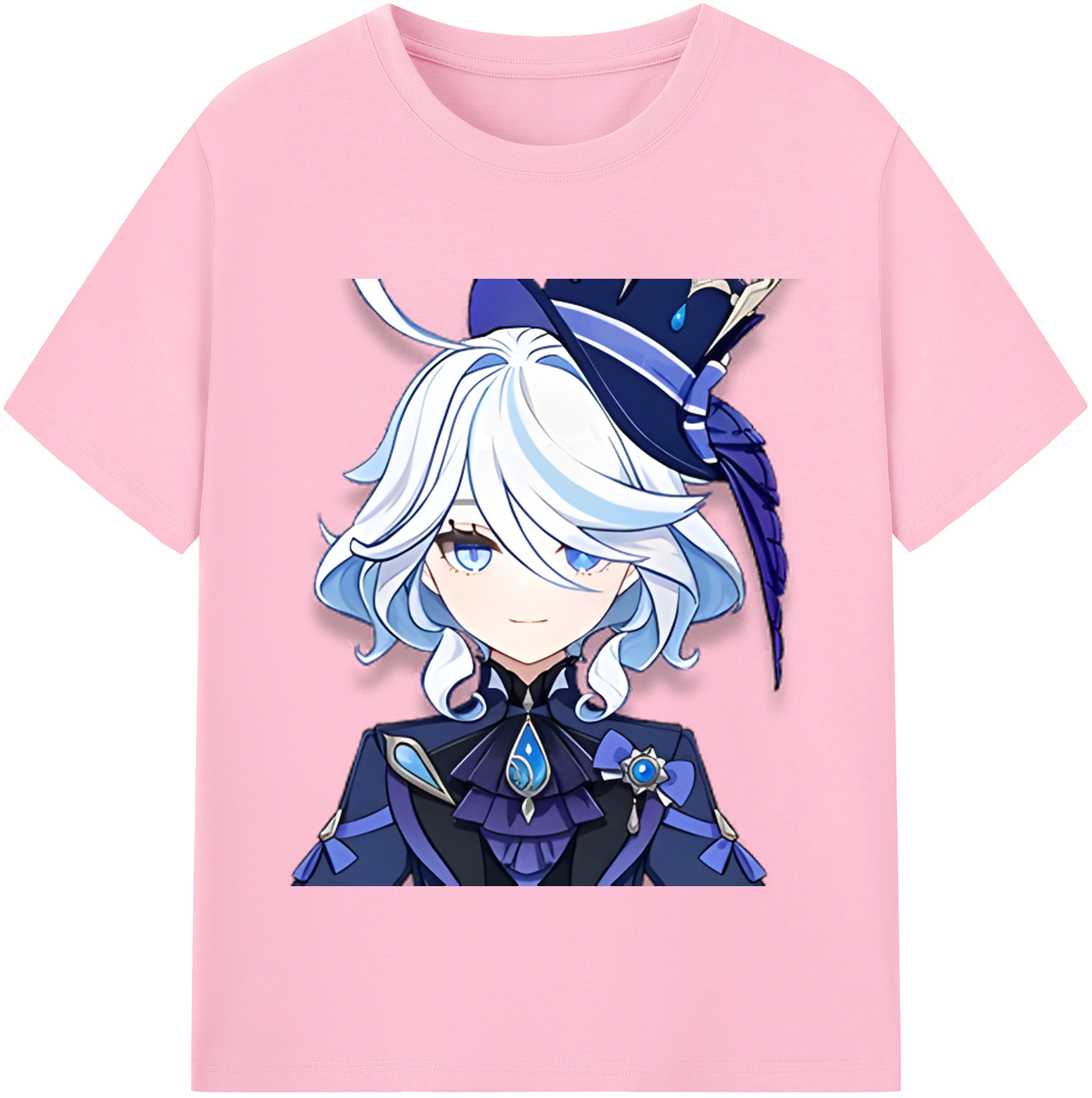 げんし神 フリーナ genshin Furina 綿100％半袖Tシャツ（フロントプリント）