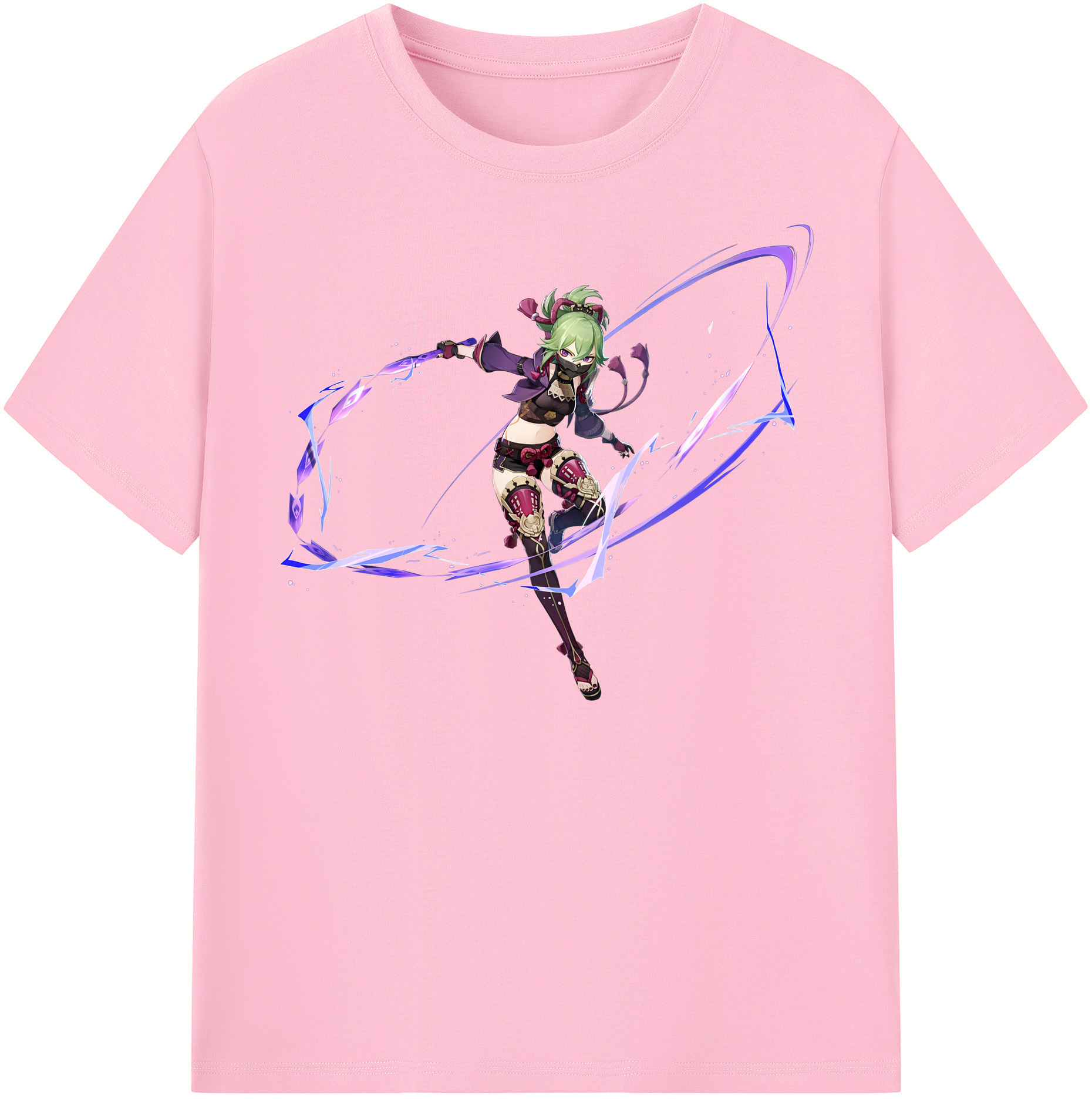 げんし神  久岐忍 くき しのぶ genshin Kuki Shinobu 綿100％半袖Tシャツ（フロントプリント）