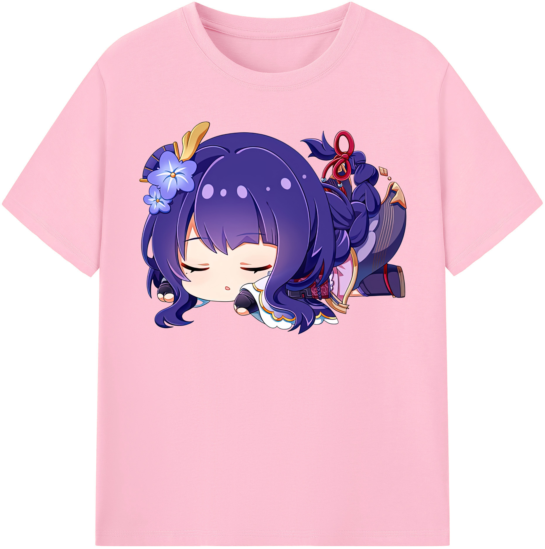 げんし神 雷電将軍 らいでんしょうぐん genshin Raiden Shogun 綿100％半袖Tシャツ（フロントプリント）