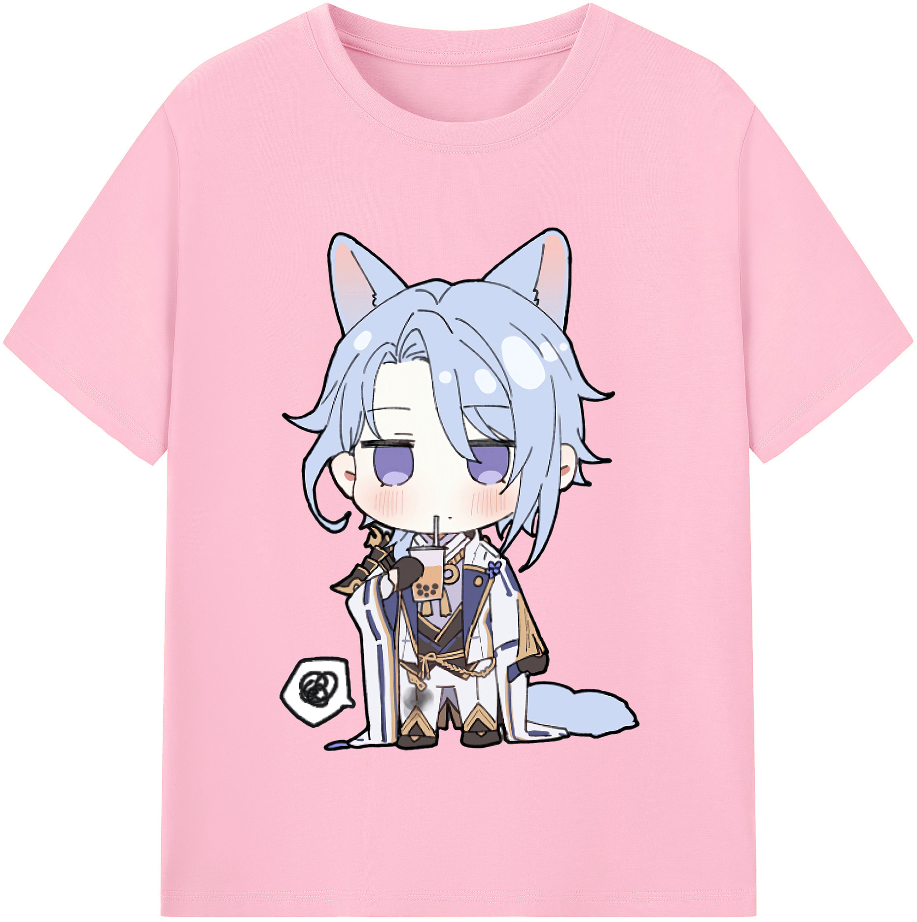 げんし神 神里綾人 かみさとあやと genshin Kamisato Ayato 綿100％半袖Tシャツ（フロントプリント）