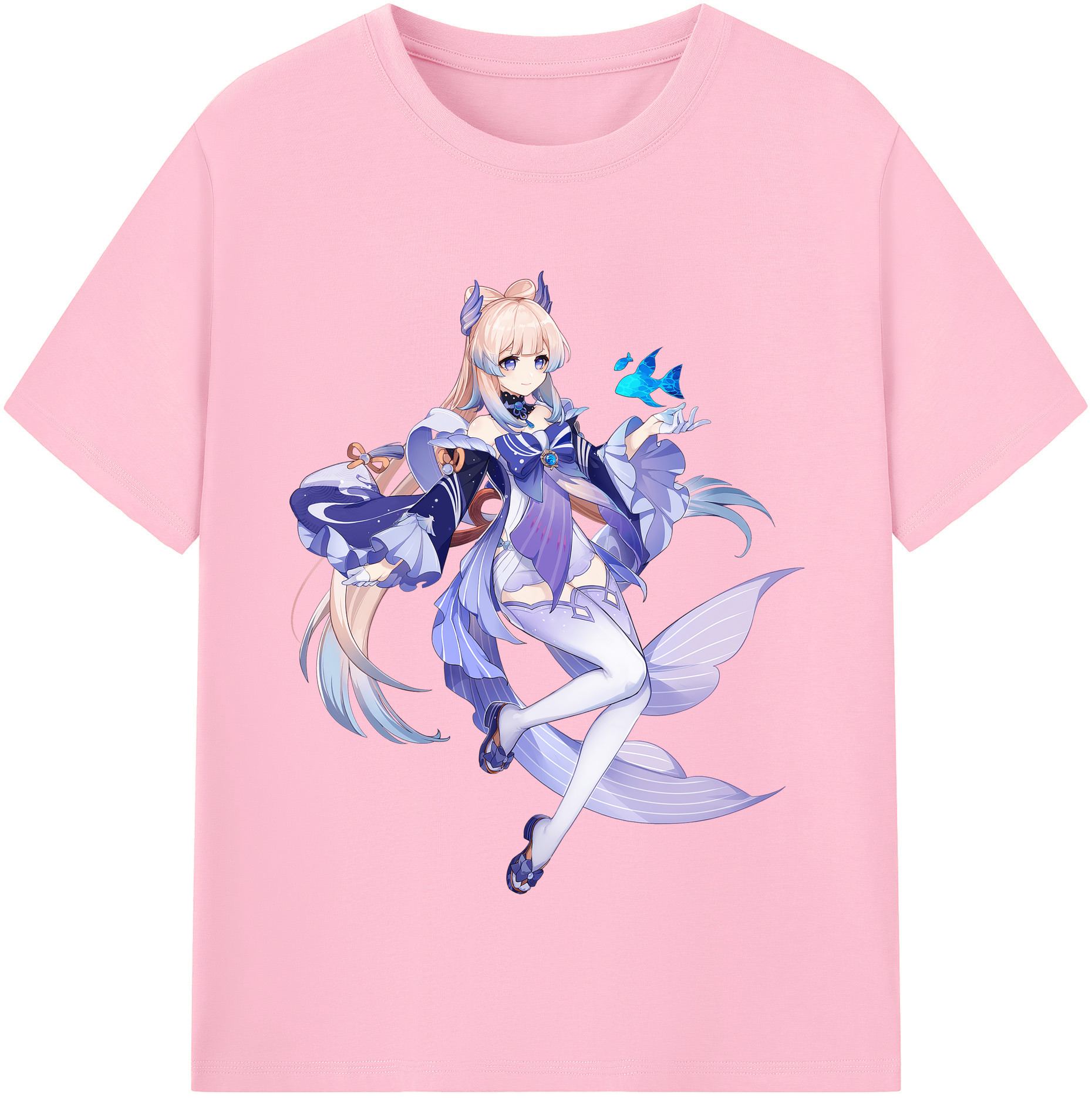 げんし神 珊瑚宮心海 サンゴノミヤ・ココミ genshin Sangonomiya Kokomi 綿100％半袖Tシャツ（フロントプリント）