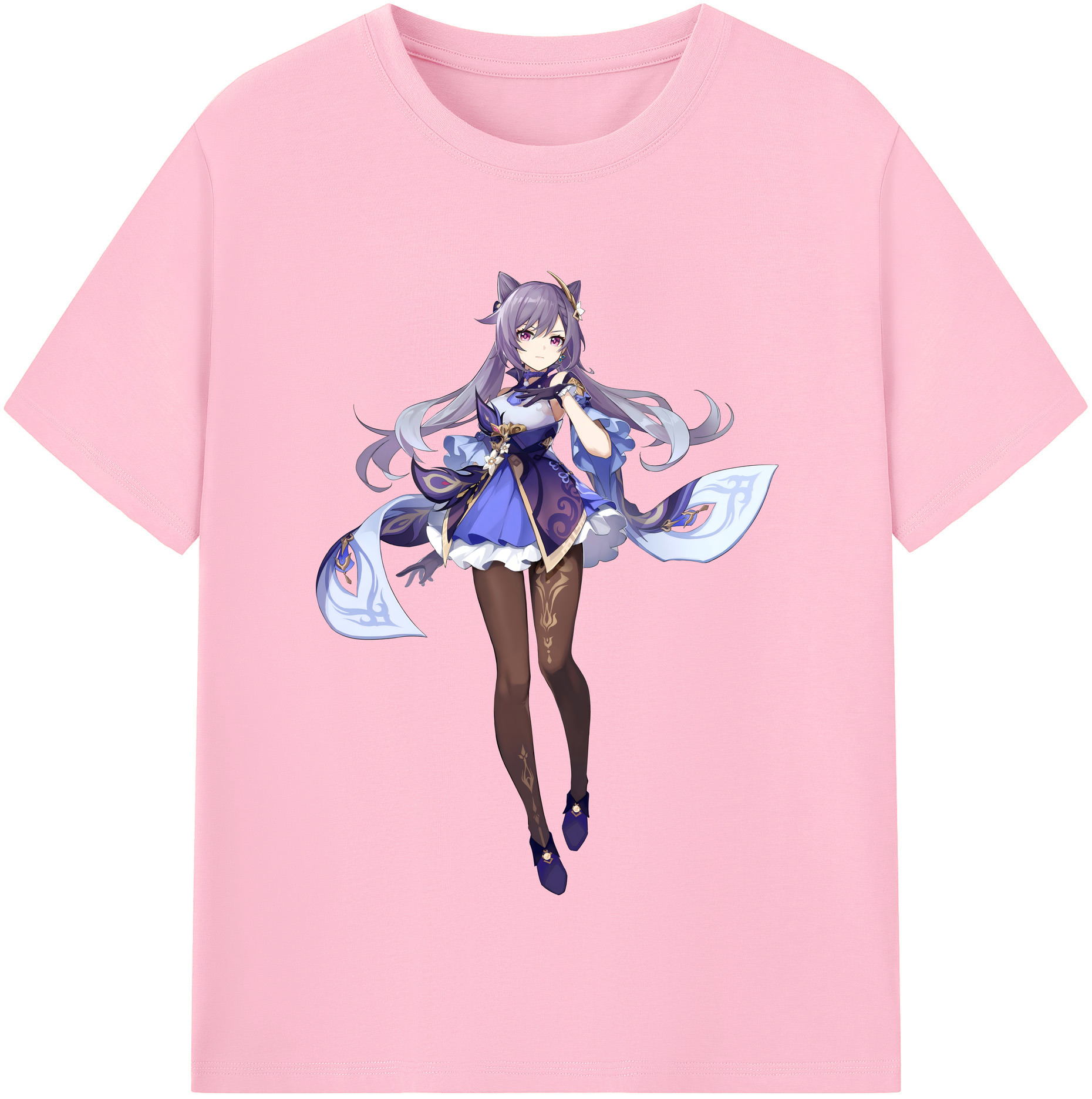 げんし神 刻晴 こくせい genshin Kokusei 綿100％半袖Tシャツ（フロントプリント）