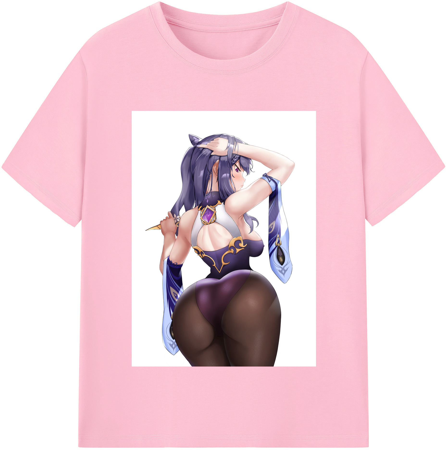 げんし神 刻晴 こくせい genshin Kokusei 綿100％半袖Tシャツ（フロントプリント）