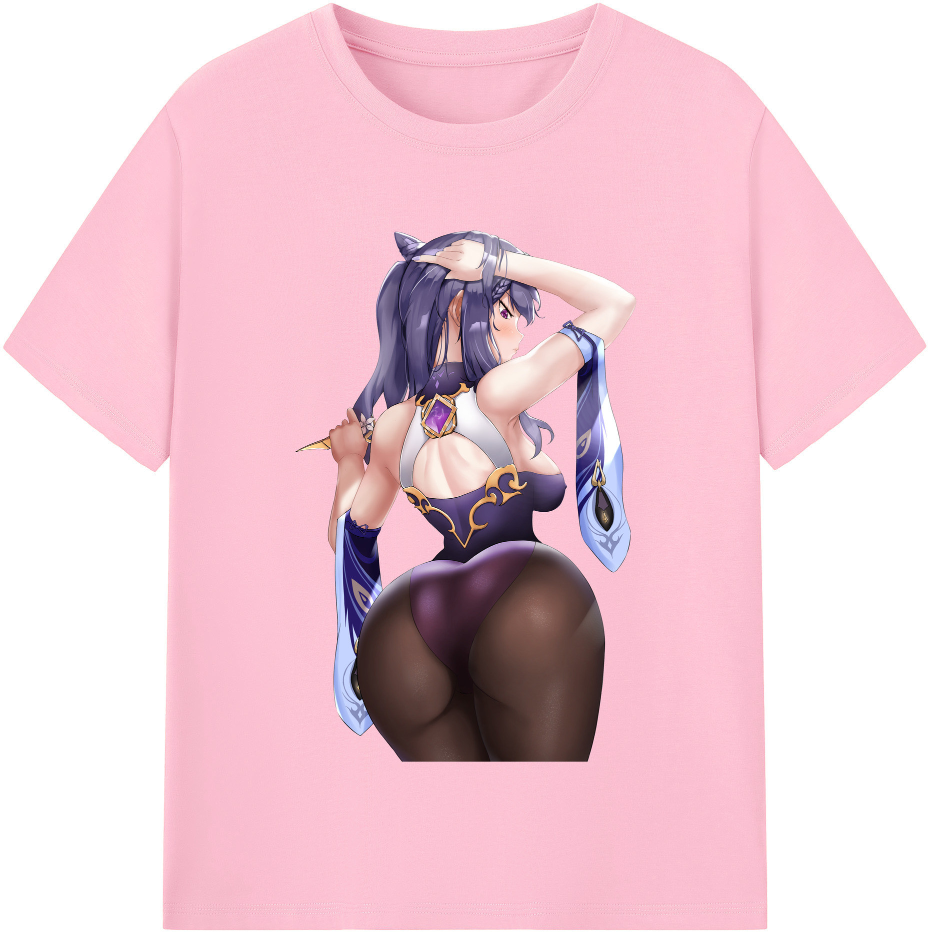 げんし神 刻晴 こくせい genshin Kokusei 綿100％半袖Tシャツ（フロントプリント）