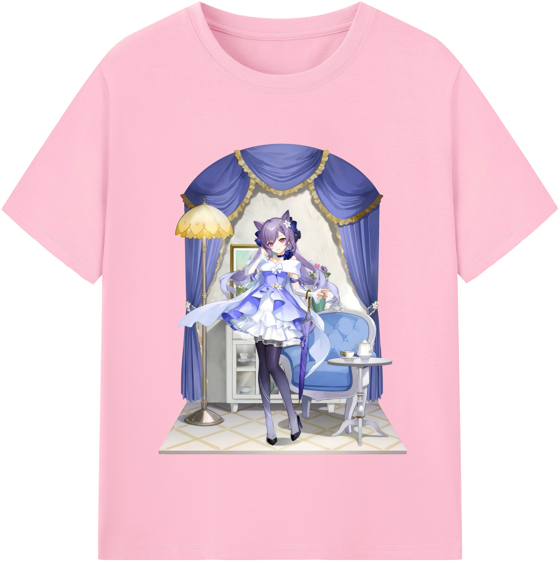 げんし神 刻晴 こくせい genshin Kokusei 綿100％半袖Tシャツ（フロントプリント）