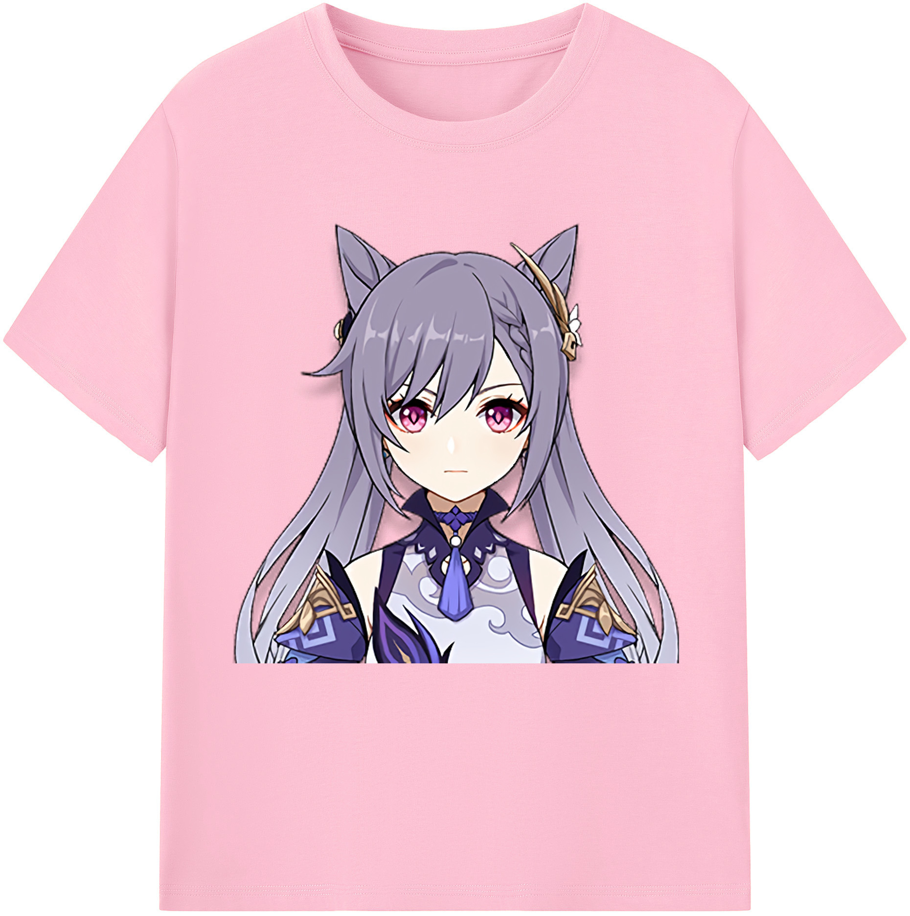げんし神 刻晴 こくせい genshin Kokusei 綿100％半袖Tシャツ（フロントプリント）