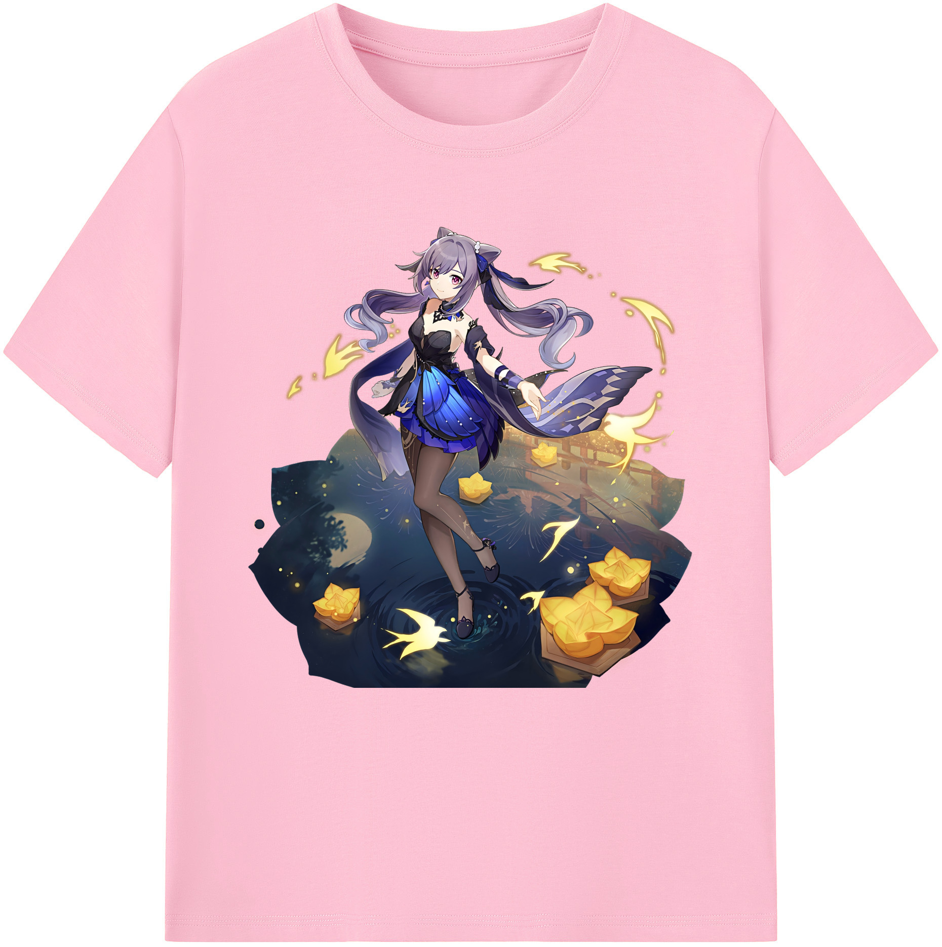 げんし神 刻晴 こくせい genshin Kokusei 綿100％半袖Tシャツ（フロントプリント）