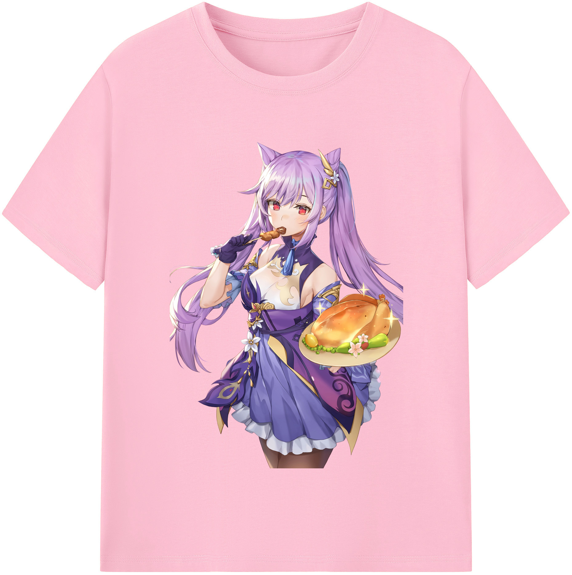 げんし神 刻晴 こくせい genshin Kokusei 綿100％半袖Tシャツ（フロントプリント）