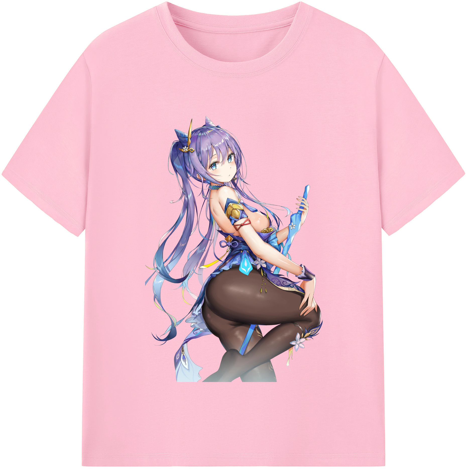 げんし神 刻晴 こくせい genshin Kokusei 綿100％半袖Tシャツ（フロントプリント）