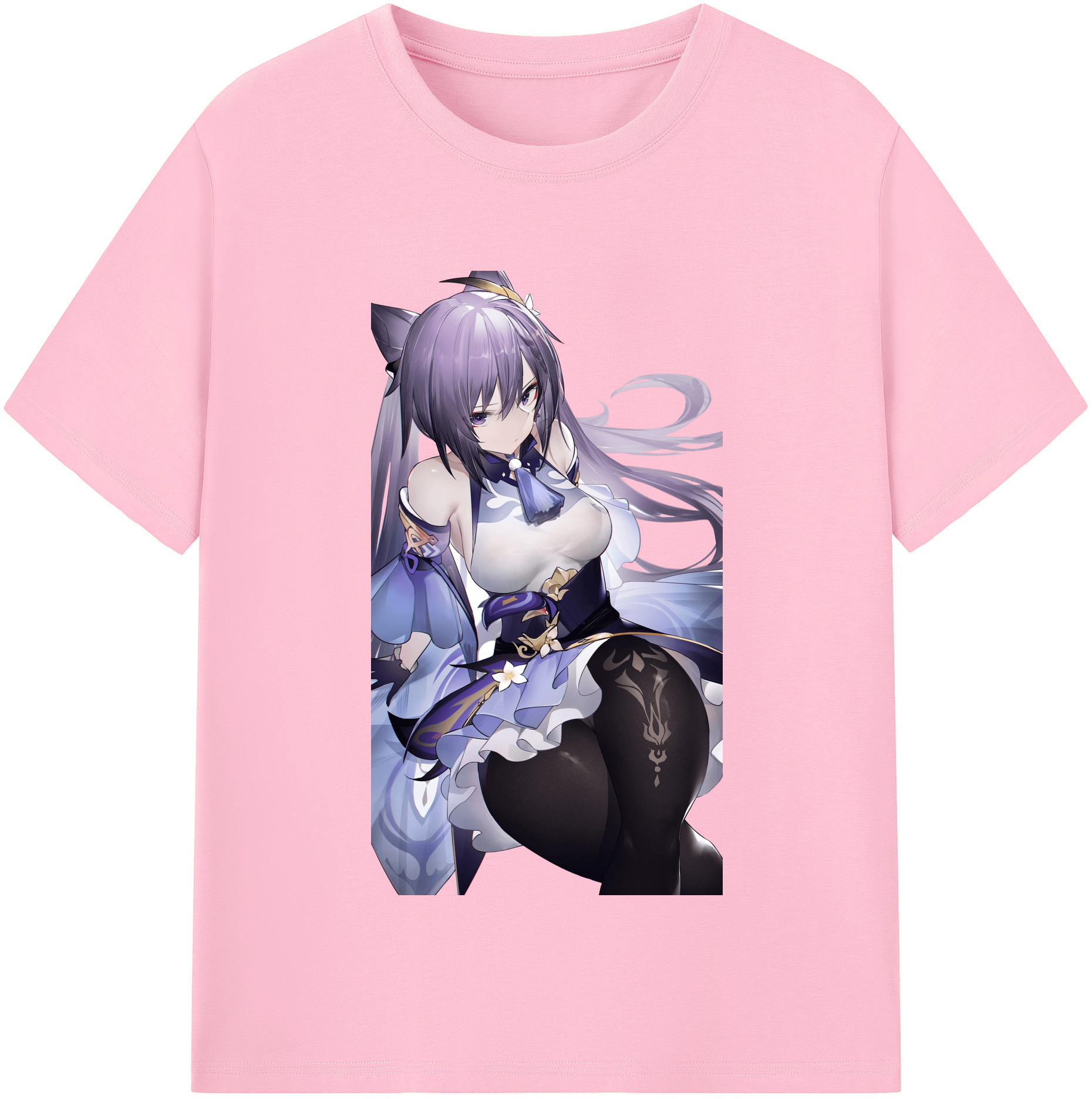 げんし神 刻晴 こくせい genshin Kokusei 綿100％半袖Tシャツ（フロントプリント）