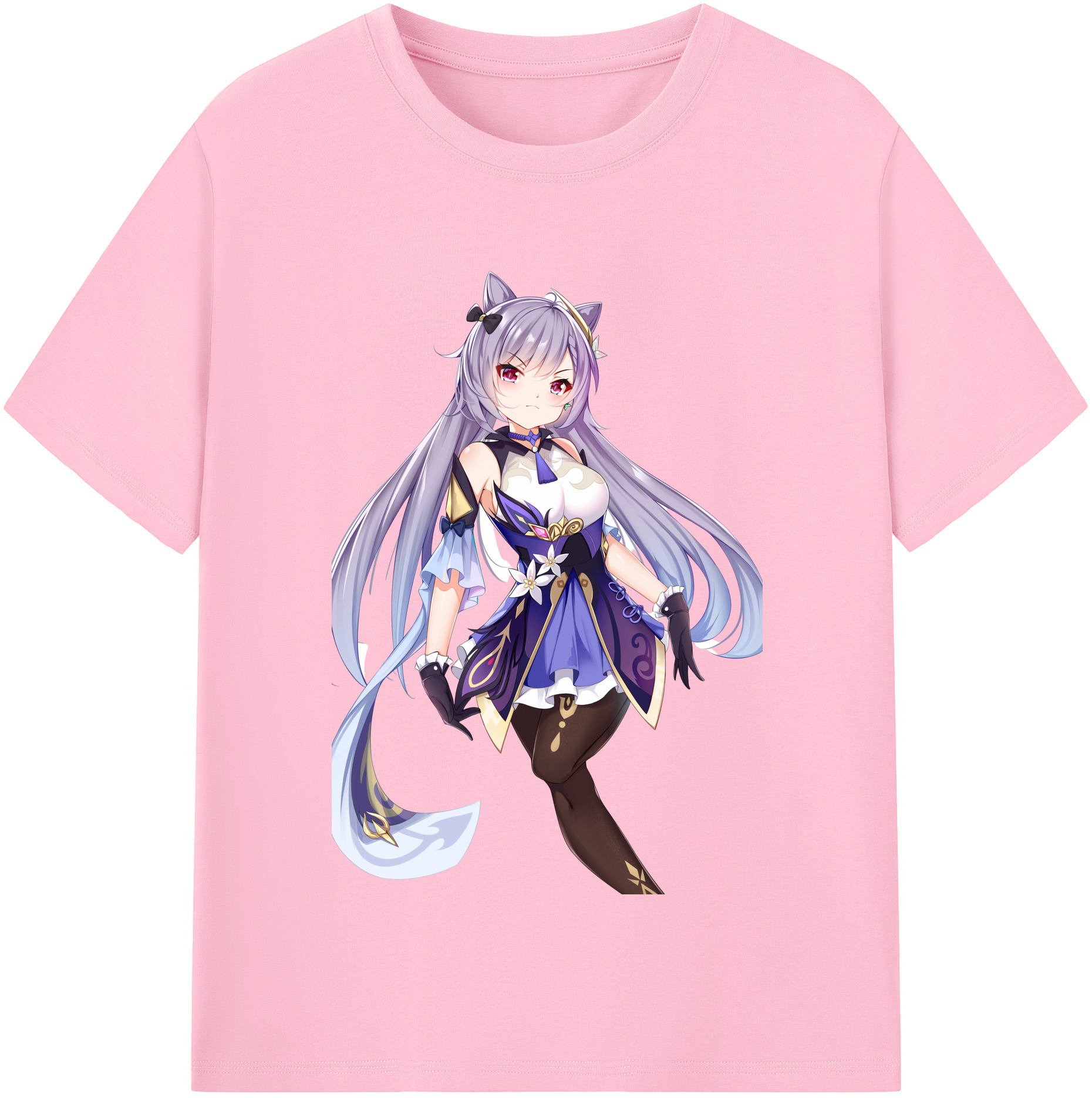 げんし神 刻晴 こくせい genshin Kokusei 綿100％半袖Tシャツ（フロントプリント）
