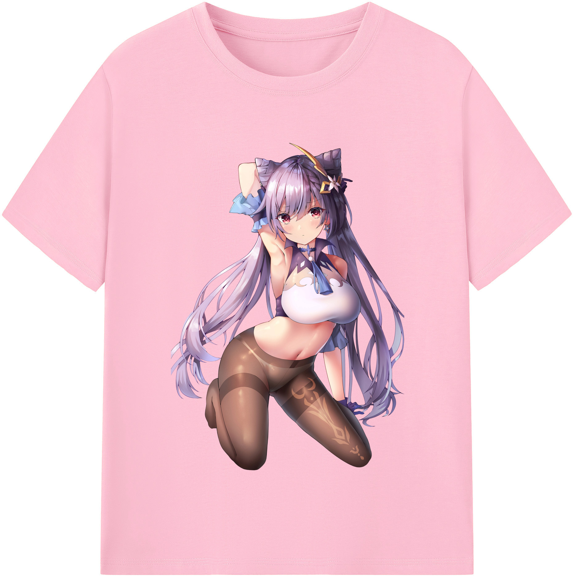 げんし神 刻晴 こくせい genshin Kokusei 綿100％半袖Tシャツ（フロントプリント）