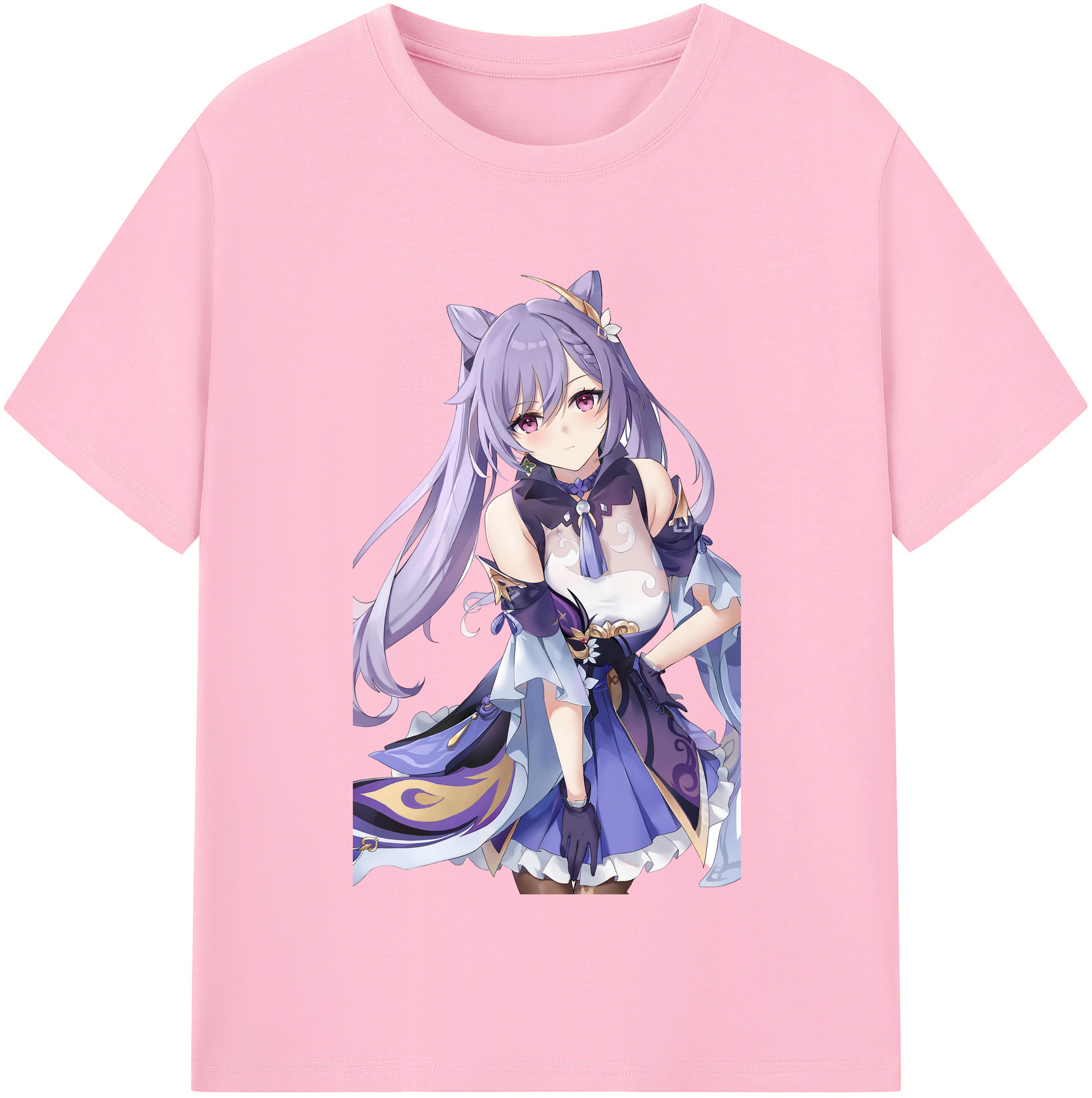 げんし神 刻晴 こくせい genshin Kokusei 綿100％半袖Tシャツ（フロントプリント）