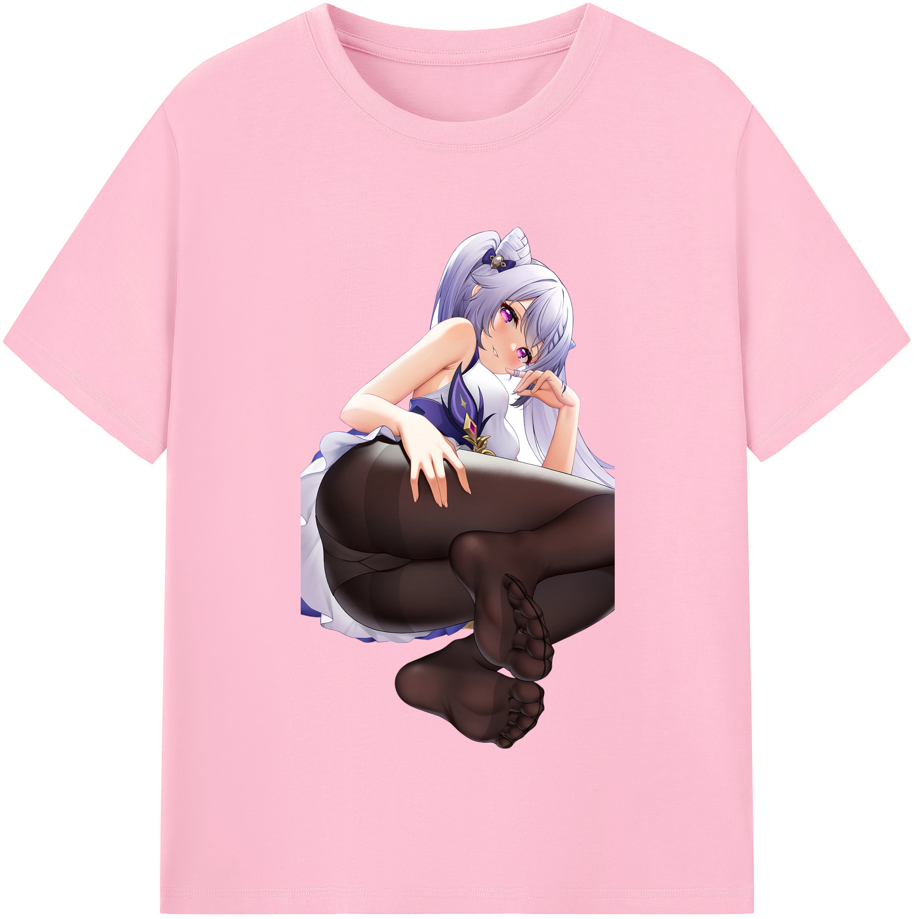 げんし神 刻晴 こくせい genshin Kokusei 綿100％半袖Tシャツ（フロントプリント）