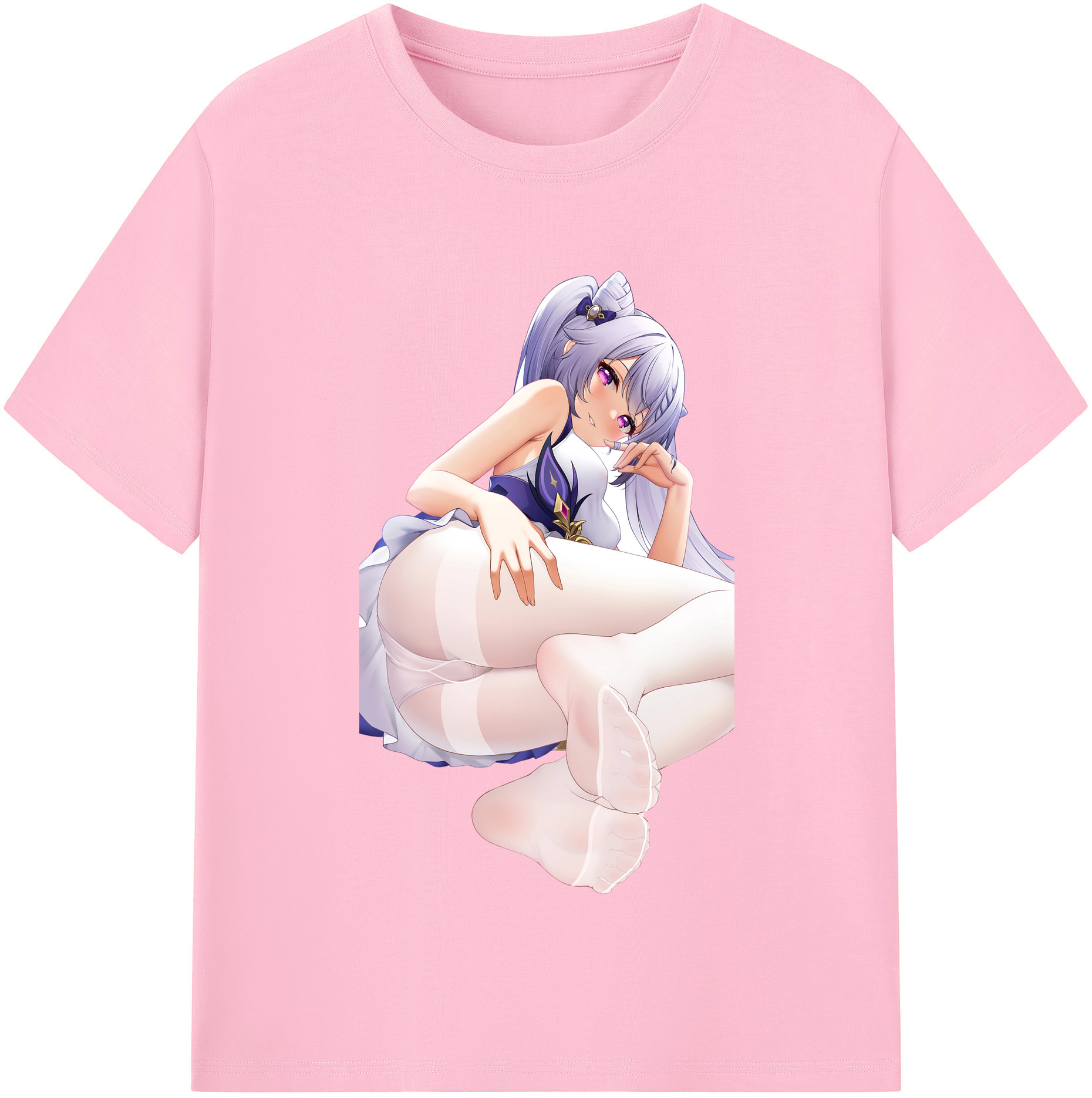 げんし神 刻晴 こくせい genshin Kokusei 綿100％半袖Tシャツ（フロントプリント）