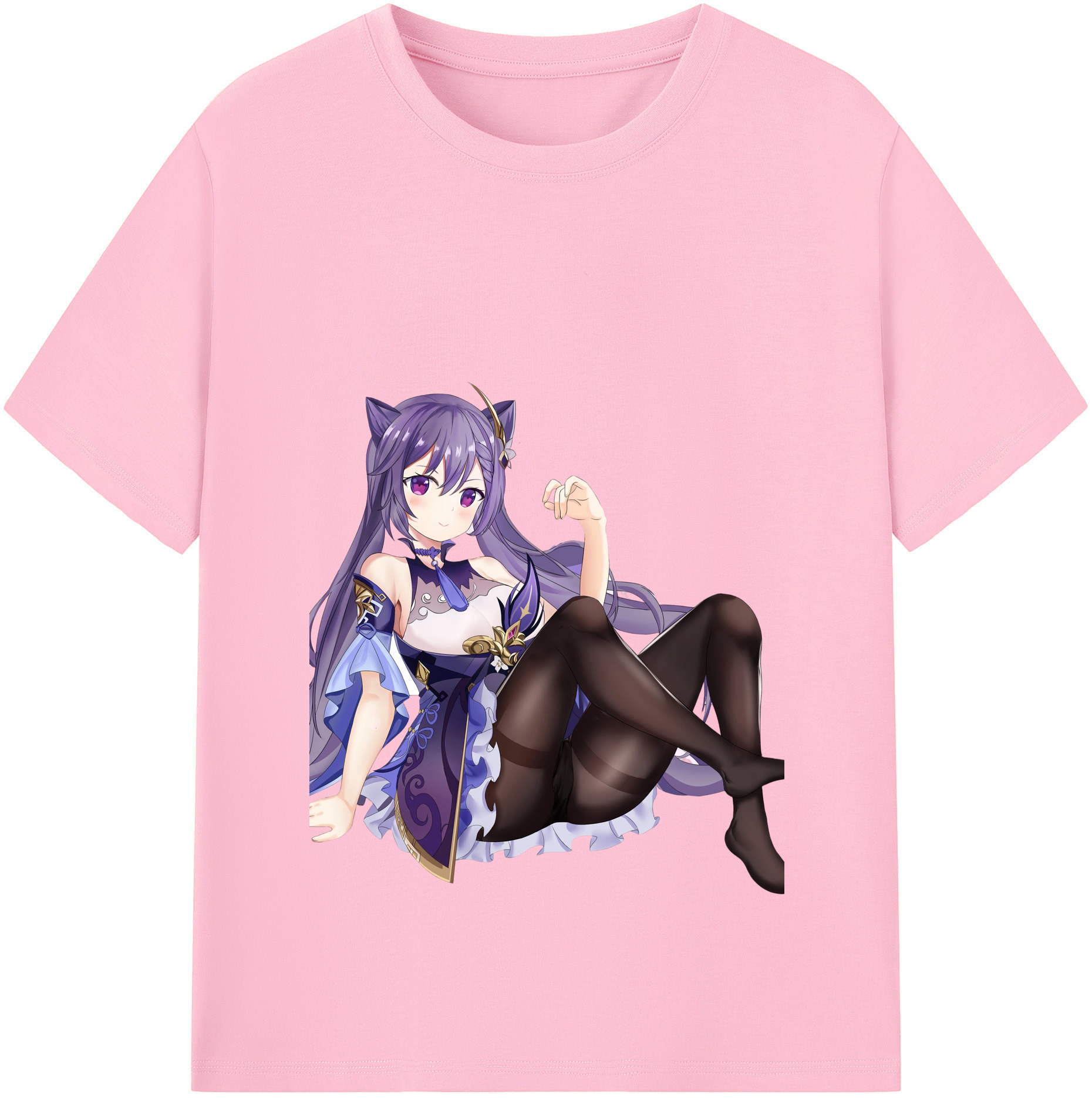 げんし神 刻晴 こくせい genshin Kokusei 綿100％半袖Tシャツ（フロントプリント）