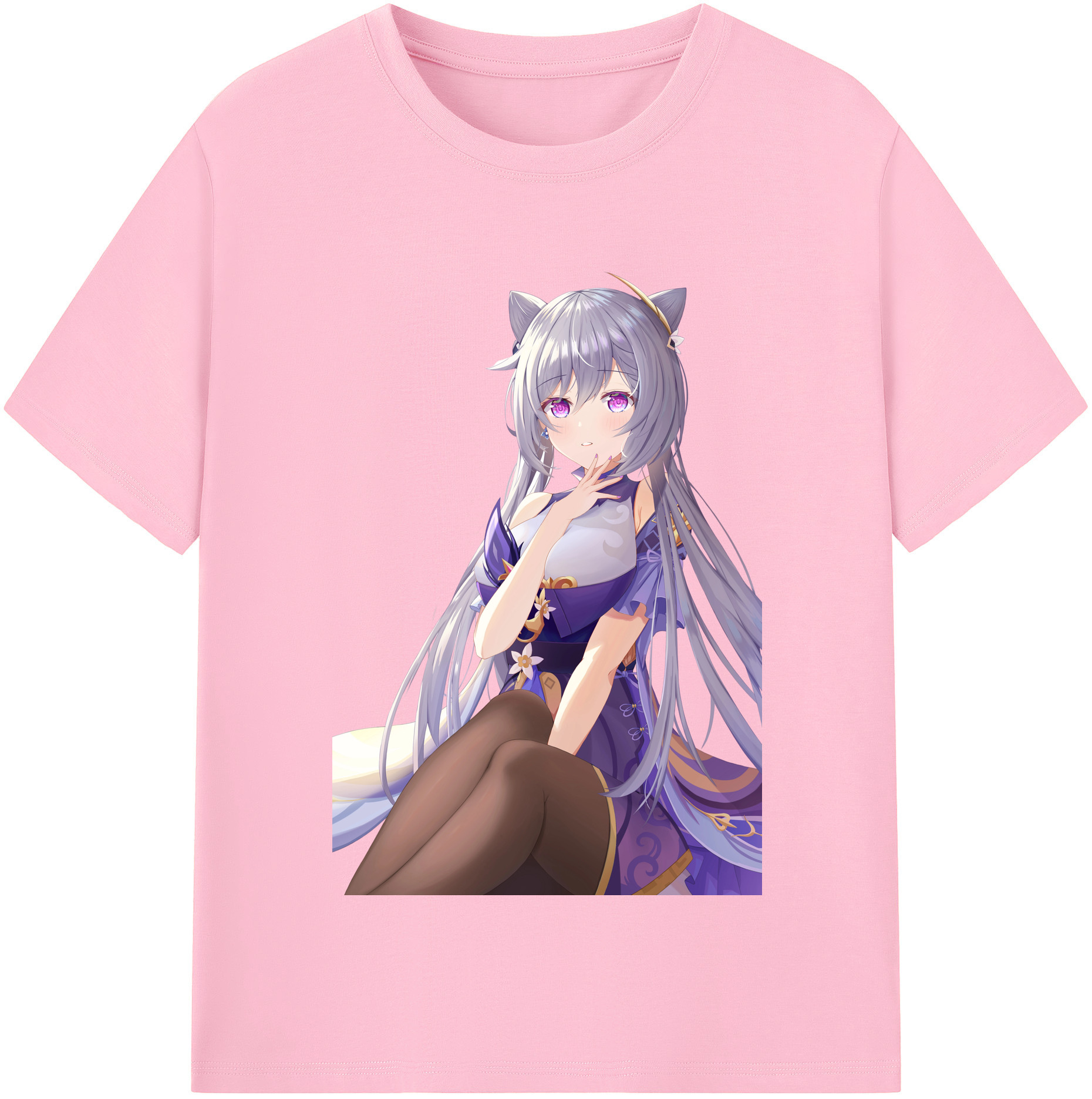 げんし神 刻晴 こくせい genshin Kokusei 綿100％半袖Tシャツ（フロントプリント）