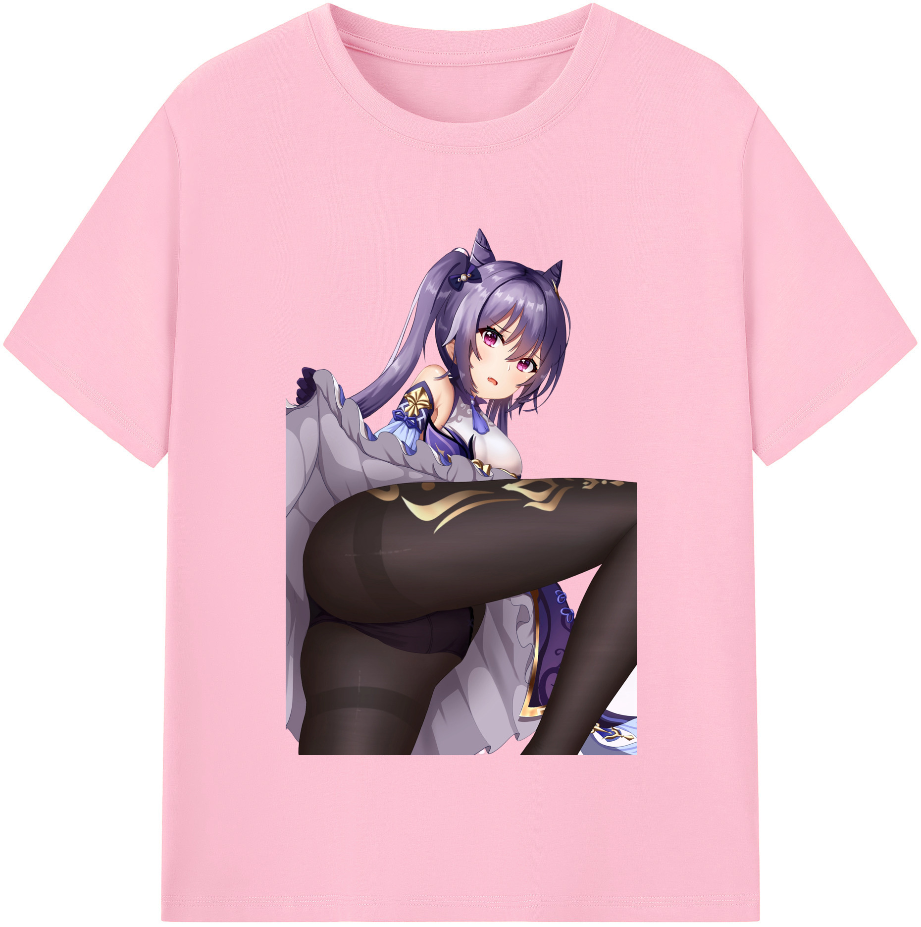 げんし神 刻晴 こくせい genshin Kokusei 綿100％半袖Tシャツ（フロントプリント）