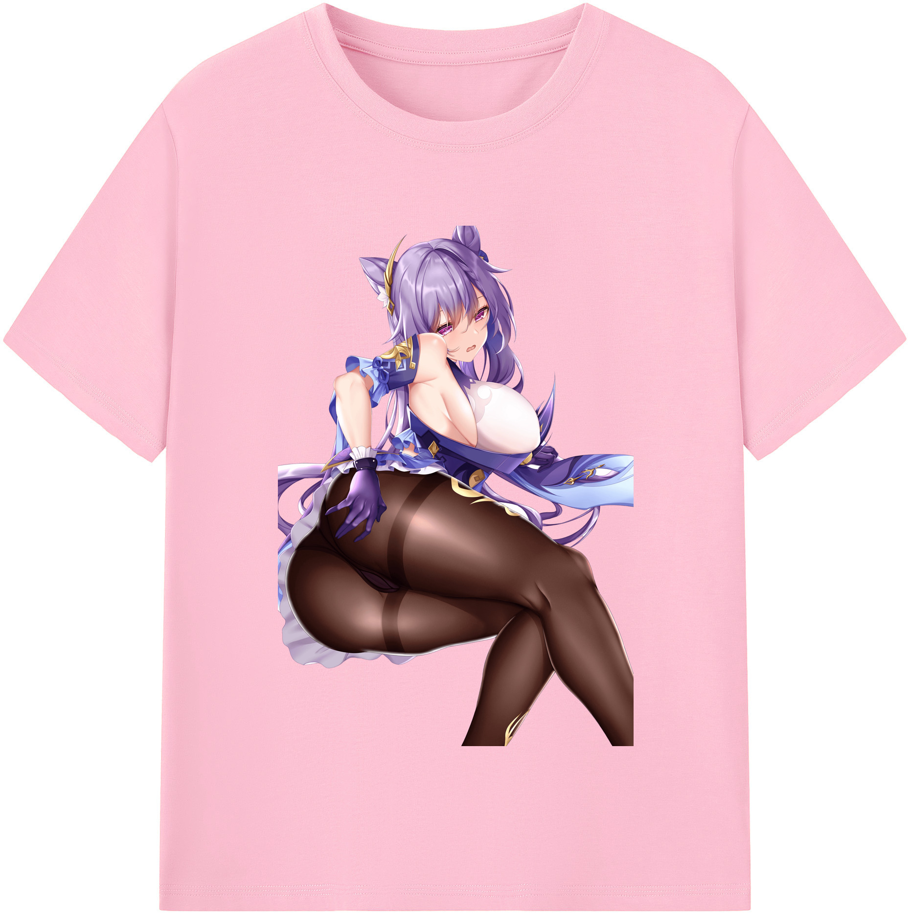 げんし神 刻晴 こくせい genshin Kokusei 綿100％半袖Tシャツ（フロントプリント）