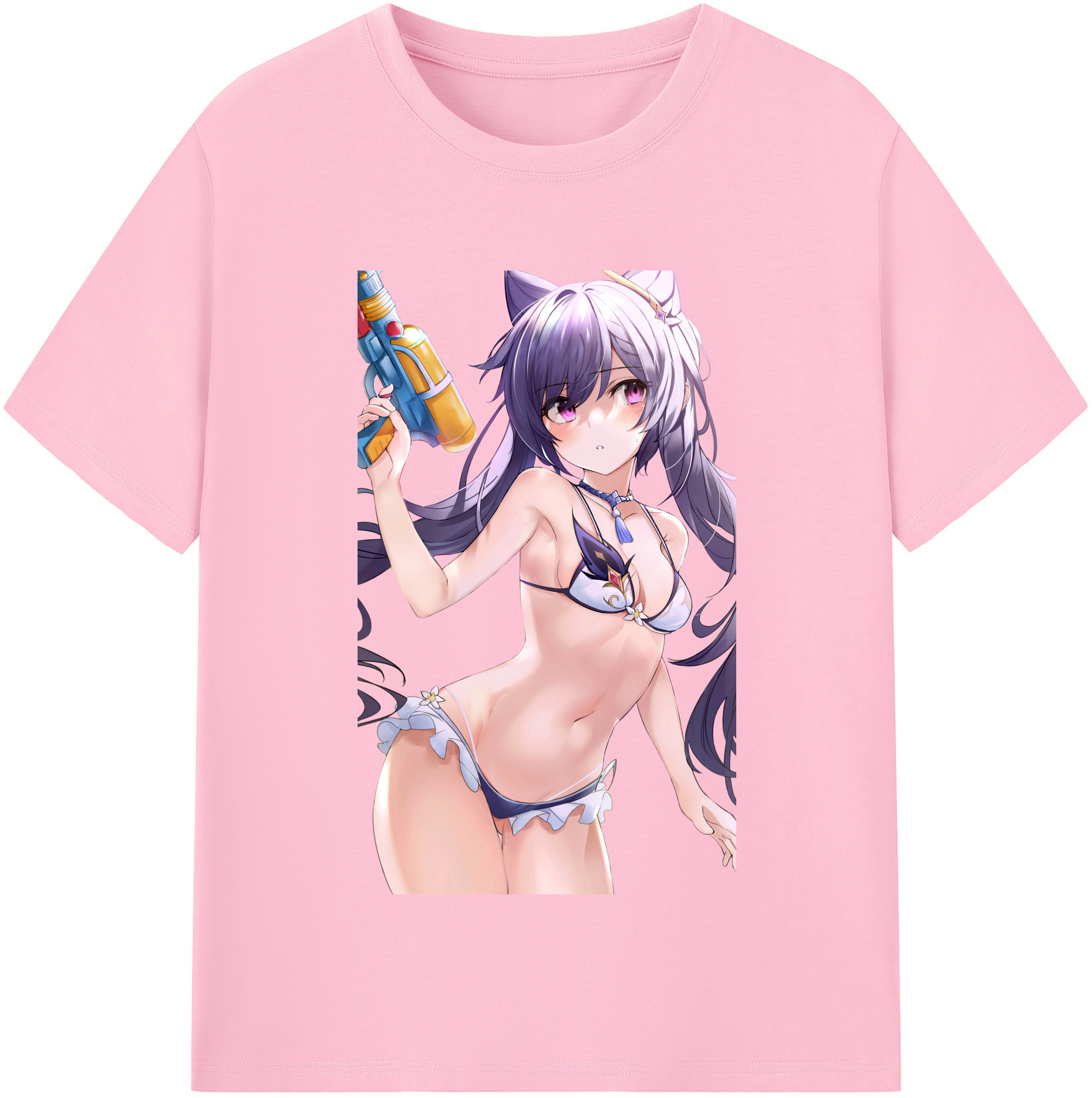 げんし神 刻晴 こくせい genshin Kokusei 綿100％半袖Tシャツ（フロントプリント）