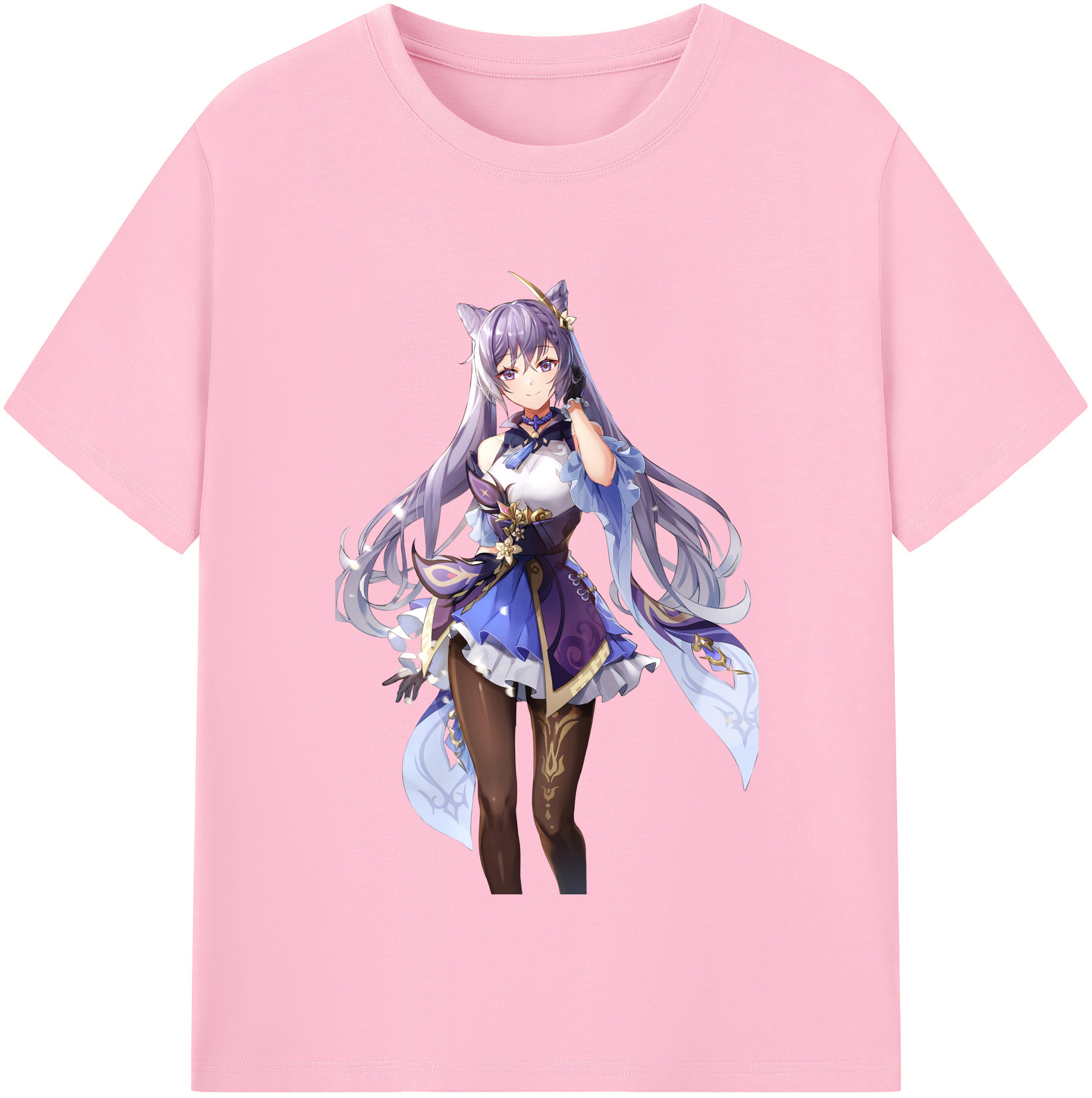 げんし神 刻晴 こくせい genshin Kokusei 綿100％半袖Tシャツ（フロントプリント）