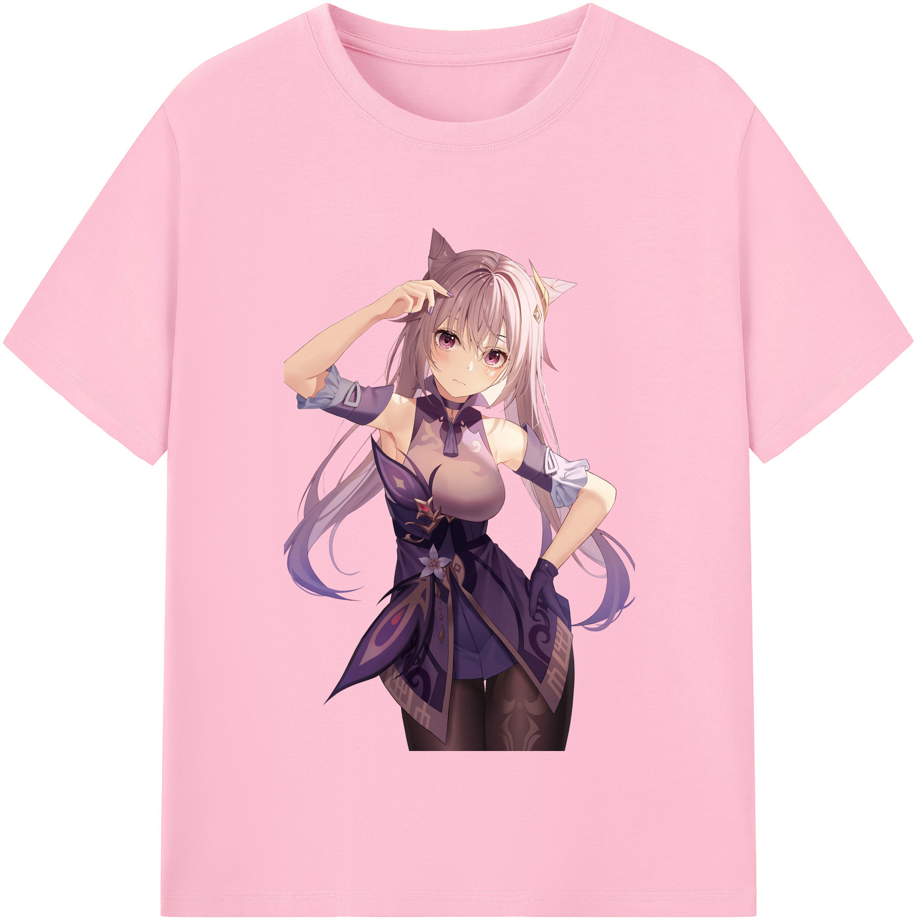 げんし神 刻晴 こくせい genshin Kokusei 綿100％半袖Tシャツ（フロントプリント）