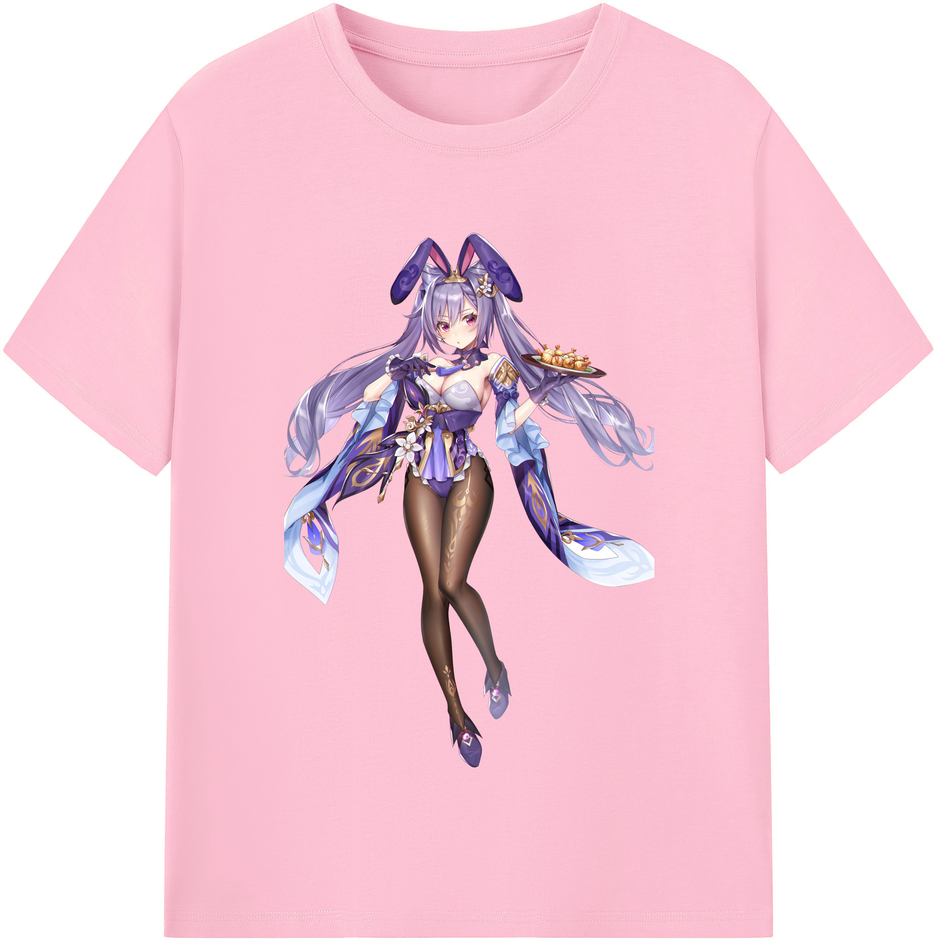 げんし神 刻晴 こくせい genshin Kokusei 綿100％半袖Tシャツ（フロントプリント）