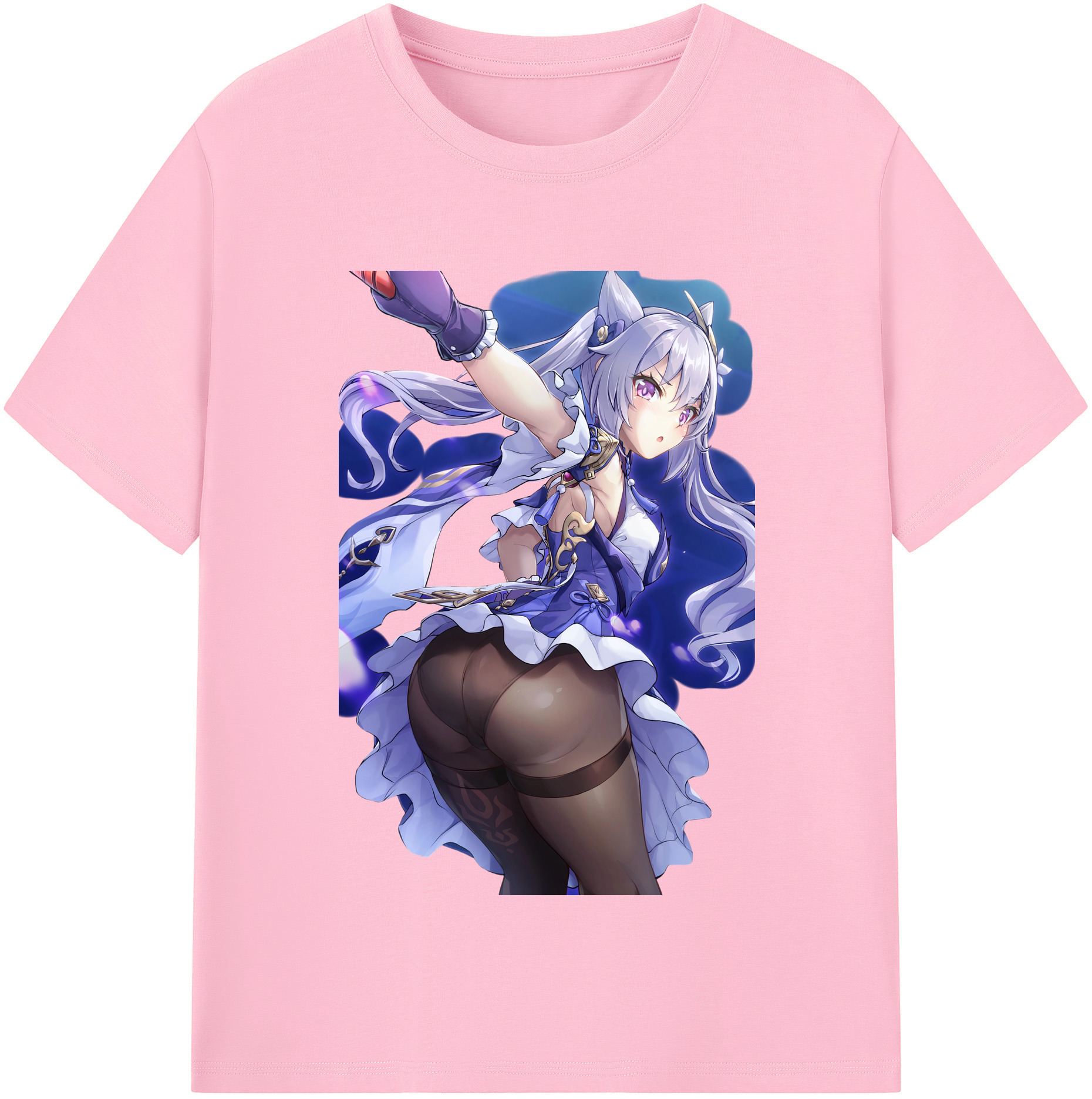 げんし神 刻晴 こくせい genshin Kokusei 綿100％半袖Tシャツ（フロントプリント）