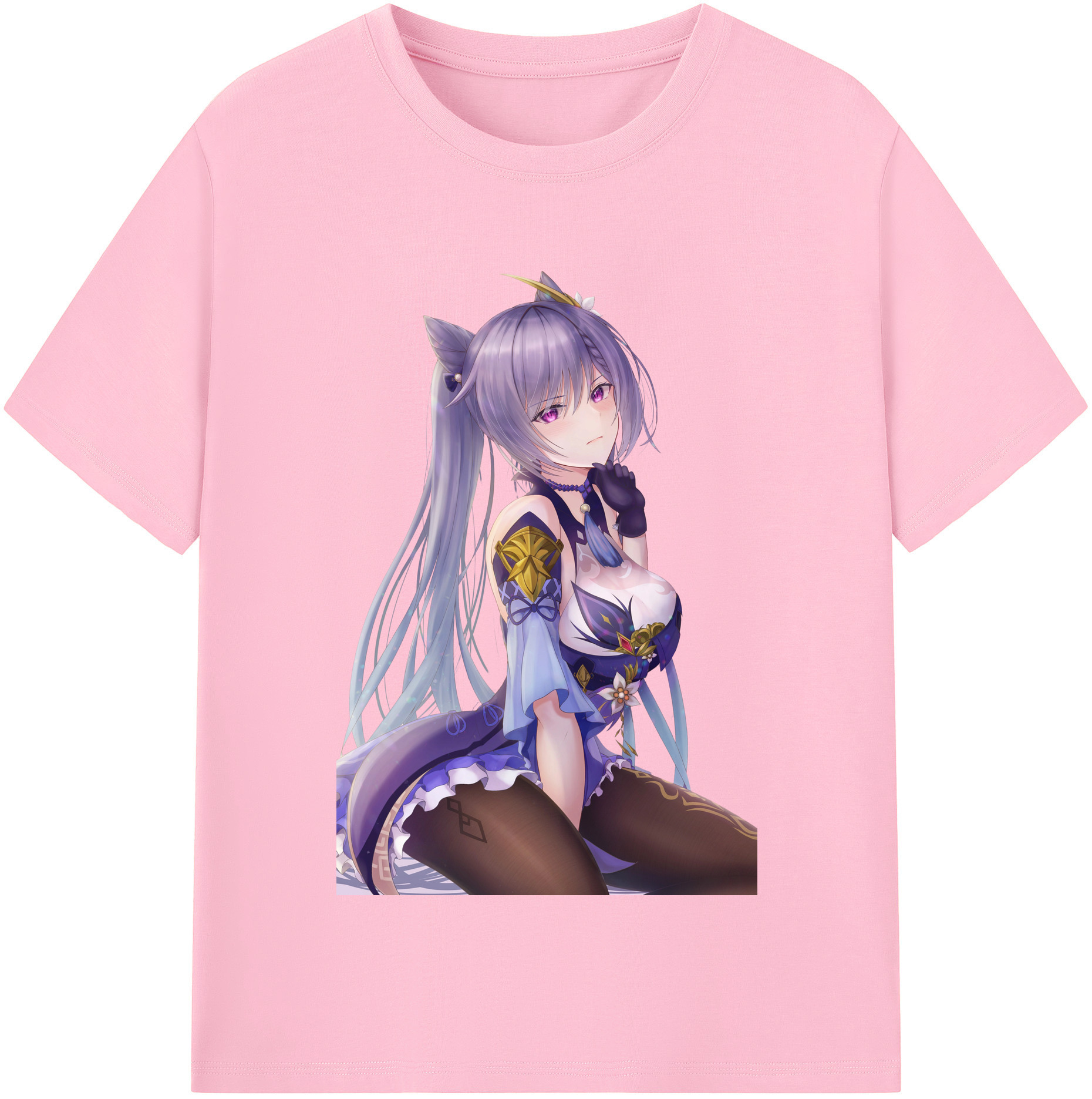 げんし神 刻晴 こくせい genshin Kokusei 綿100％半袖Tシャツ（フロントプリント）