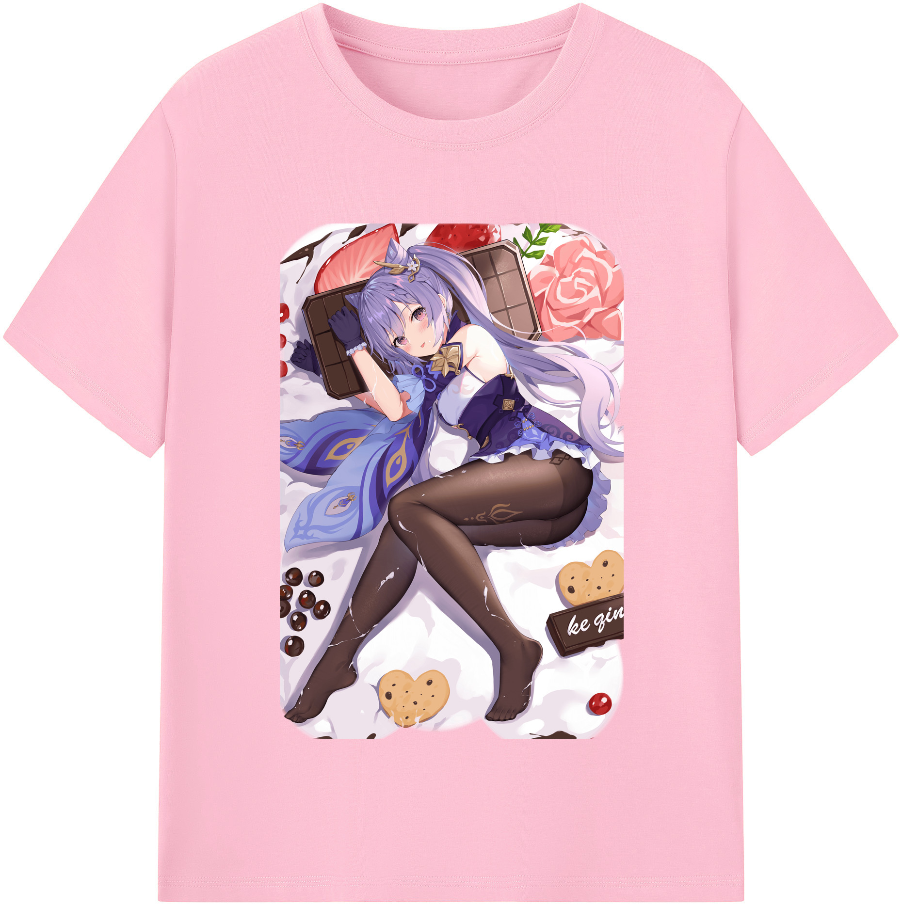 げんし神 刻晴 こくせい genshin Kokusei 綿100％半袖Tシャツ（フロントプリント）