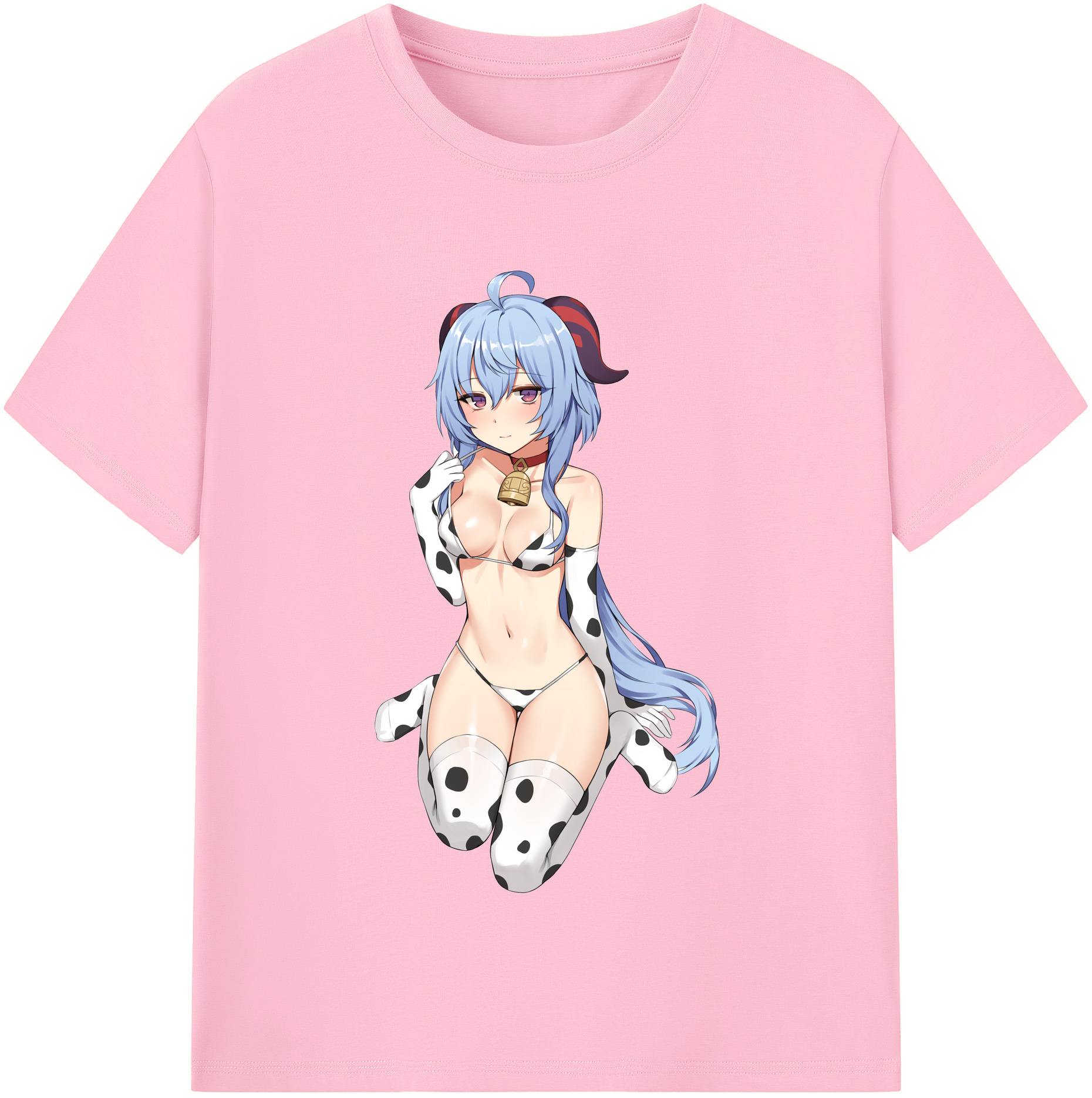げんし神 甘雨 かんう genshin Ganyu 綿100％半袖Tシャツ（フロントプリント）