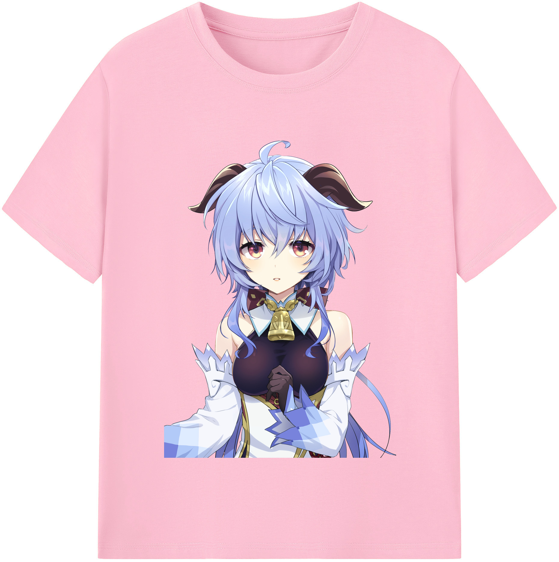 げんし神 甘雨 かんう genshin Ganyu 綿100％半袖Tシャツ（フロントプリント）