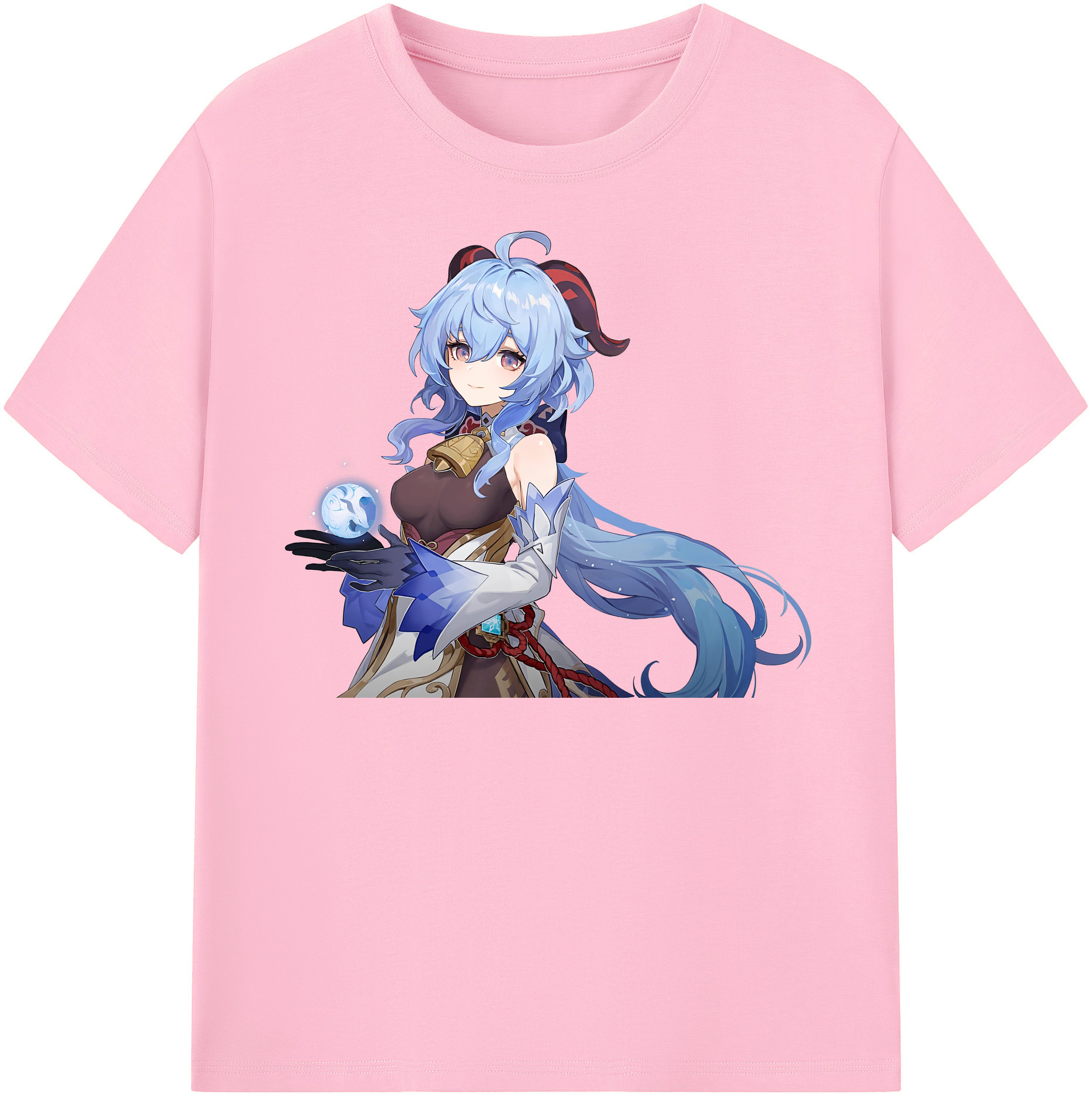げんし神 甘雨 かんう genshin Ganyu 綿100％半袖Tシャツ（フロントプリント）