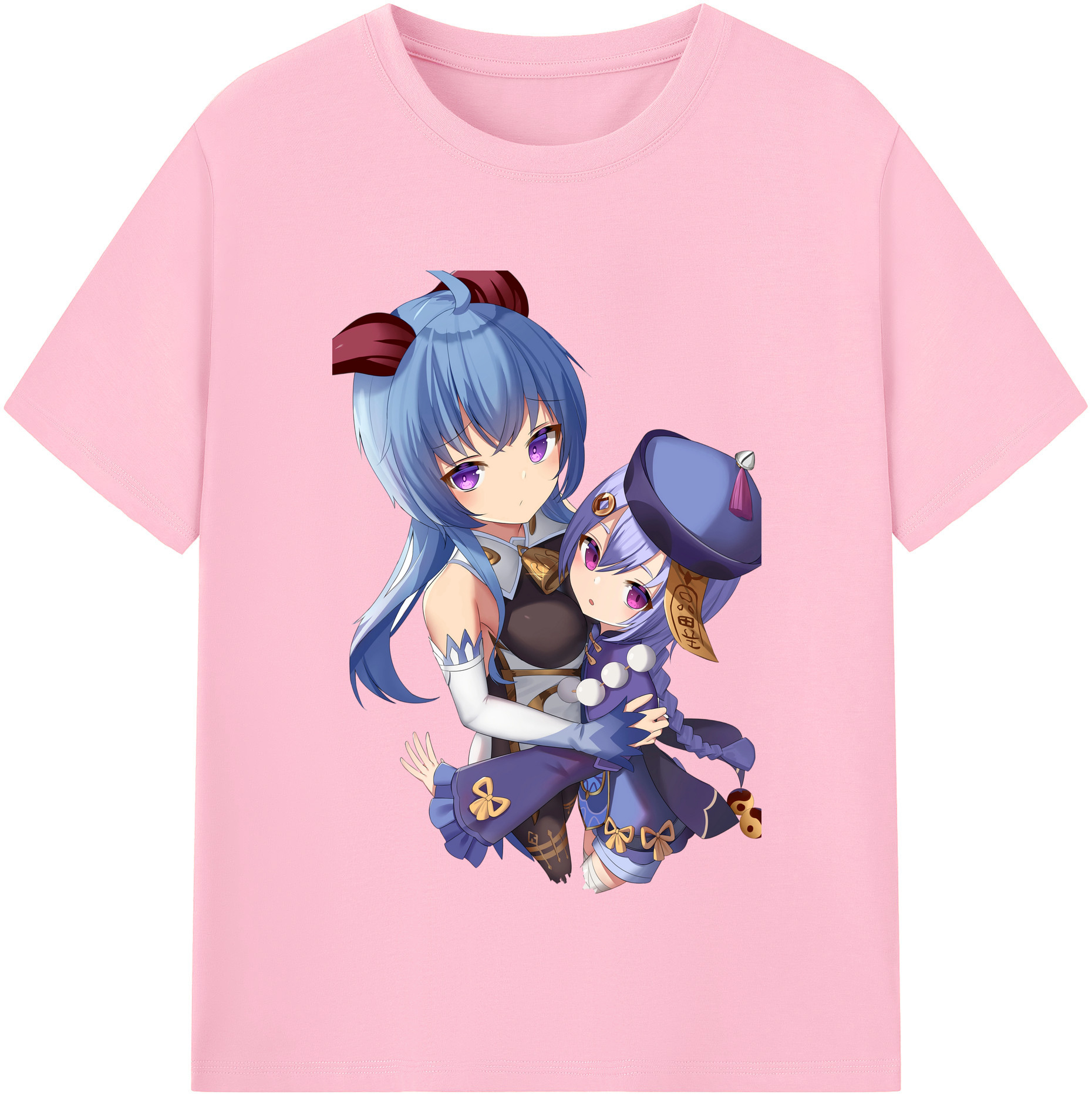 げんし神 甘雨 かんう genshin Ganyu 綿100％半袖Tシャツ（フロントプリント）