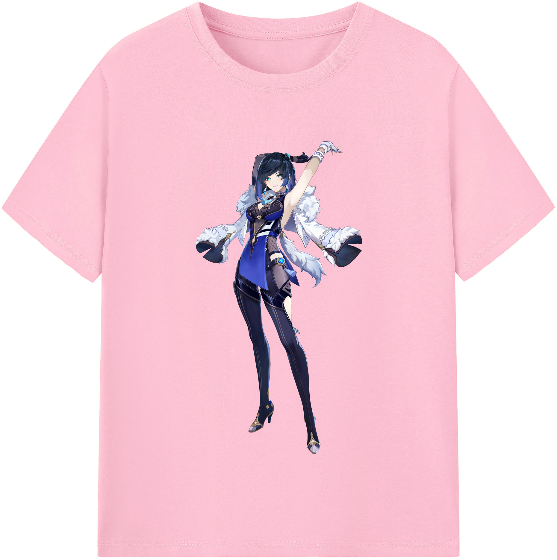 げんし神 夜兰 やらん genshin Yaran 綿100％半袖Tシャツ（フロントプリント）
