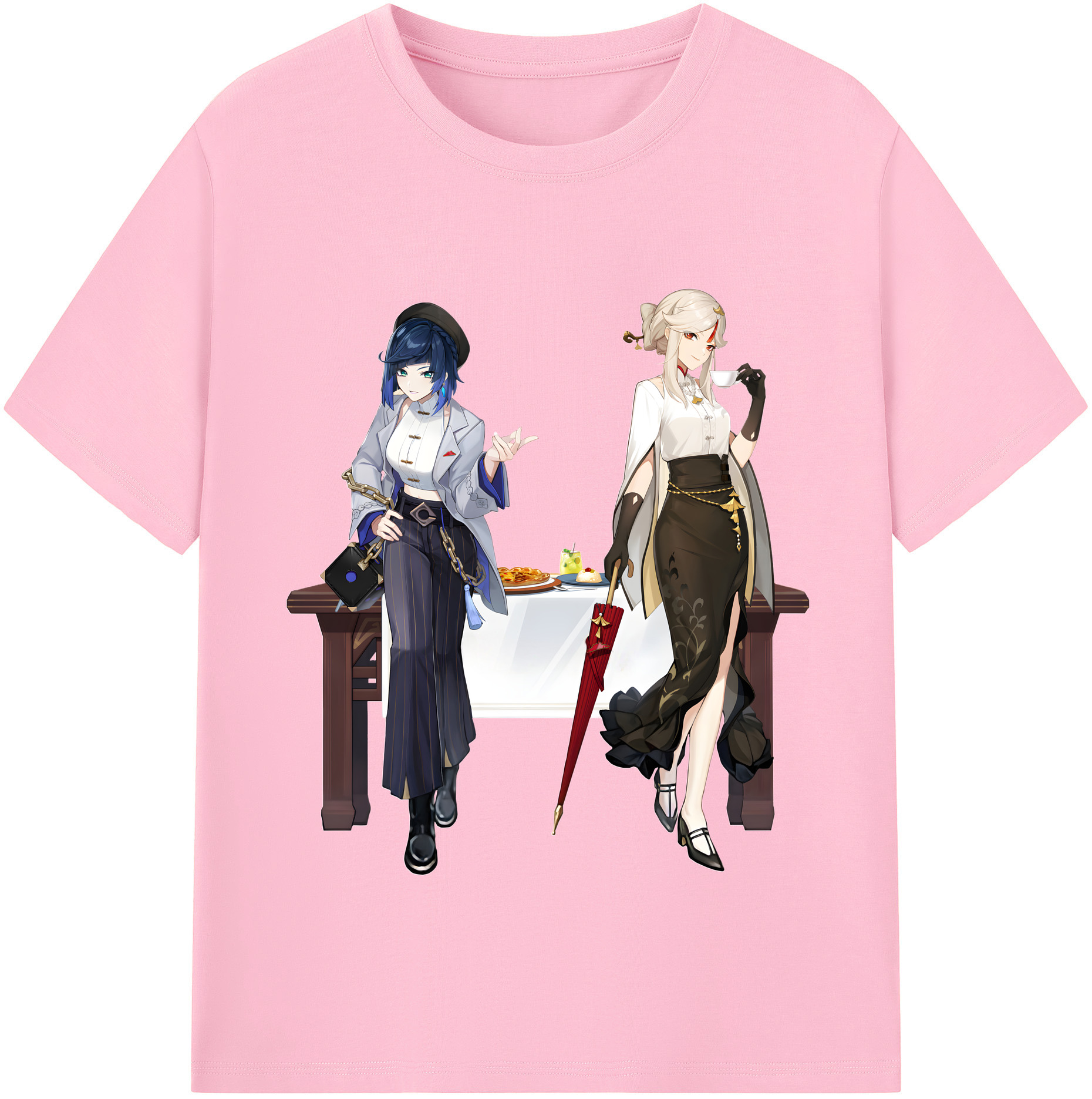 げんし神 夜兰 やらん genshin Yaran 綿100％半袖Tシャツ（フロントプリント）