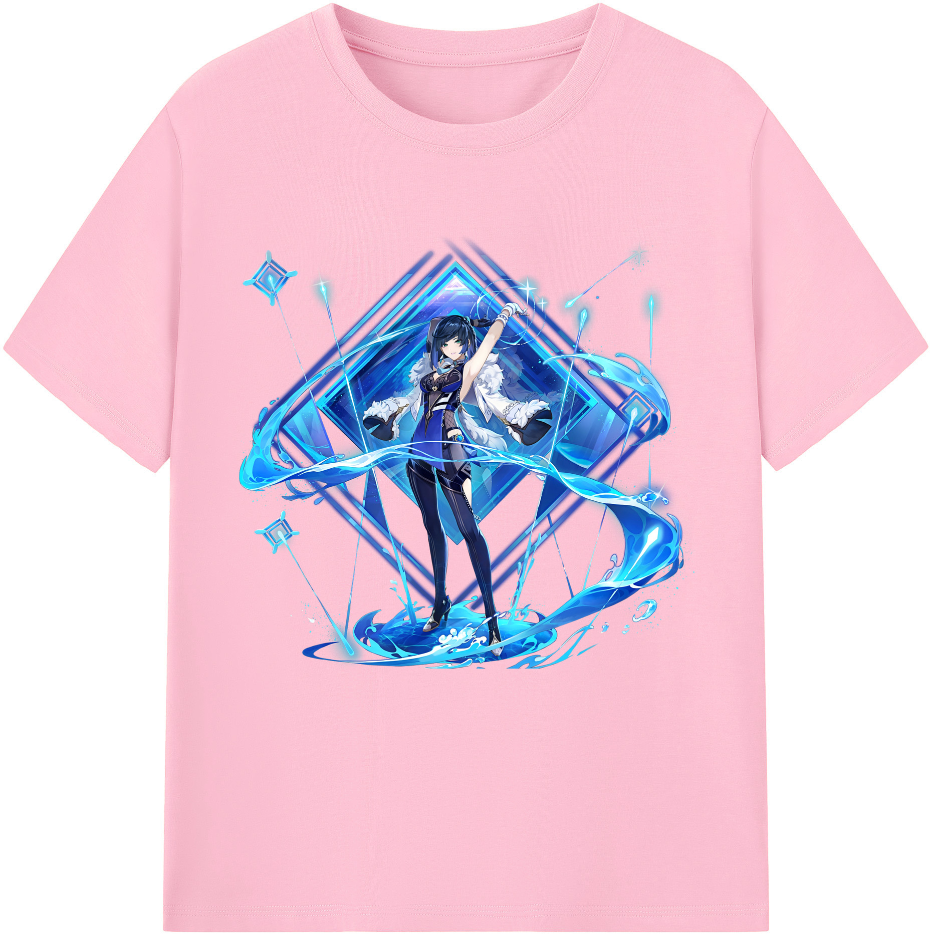 げんし神 夜兰 やらん genshin Yaran 綿100％半袖Tシャツ（フロントプリント）