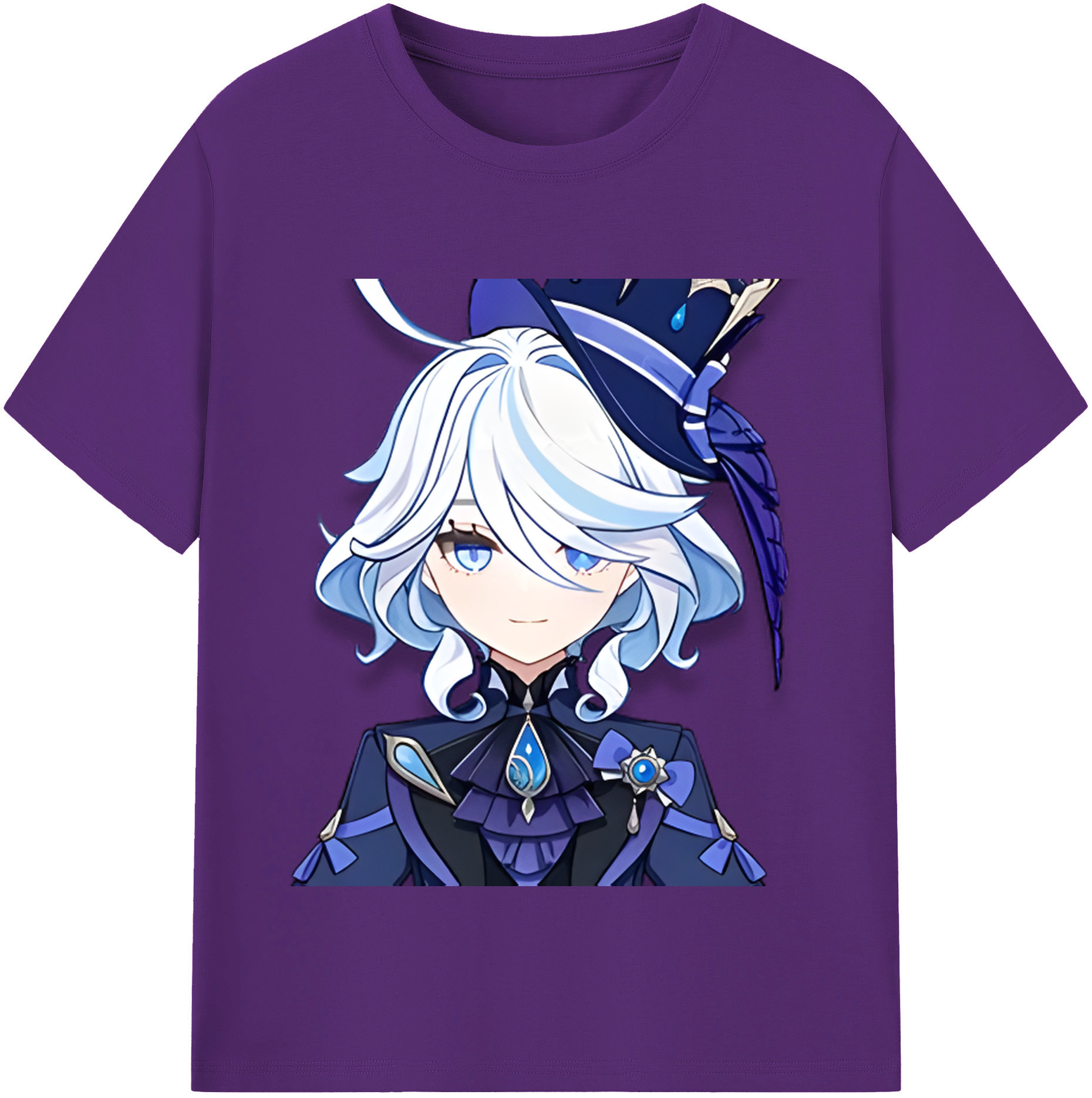 げんし神 フリーナ genshin Furina 綿100％半袖Tシャツ（フロントプリント）