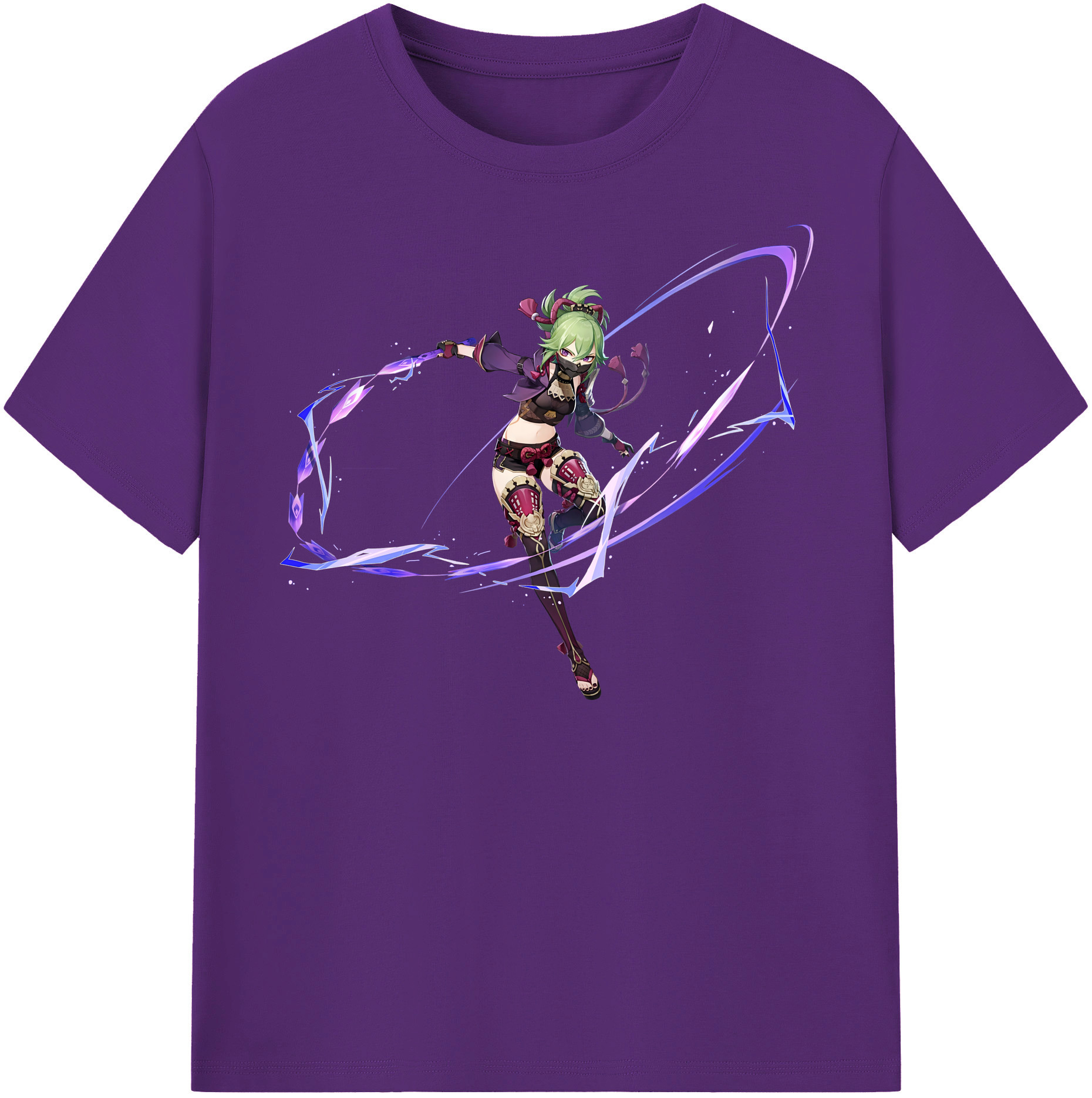 げんし神  久岐忍 くき しのぶ genshin Kuki Shinobu 綿100％半袖Tシャツ（フロントプリント）